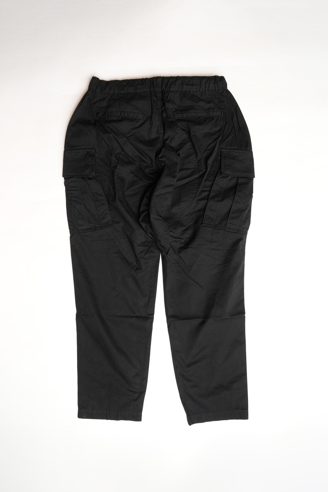 COTTON LIGHT PEACH TWILL JODHPURS STYLE CARGO PANTS TYPE2 - BLACK