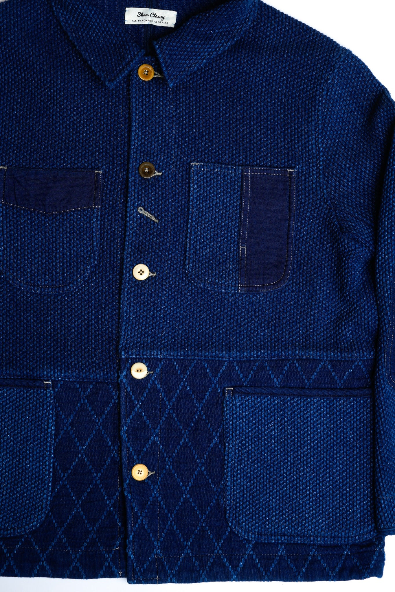 SUPER KENDO & SASHIKO FRENCH JACKET - INDIGO