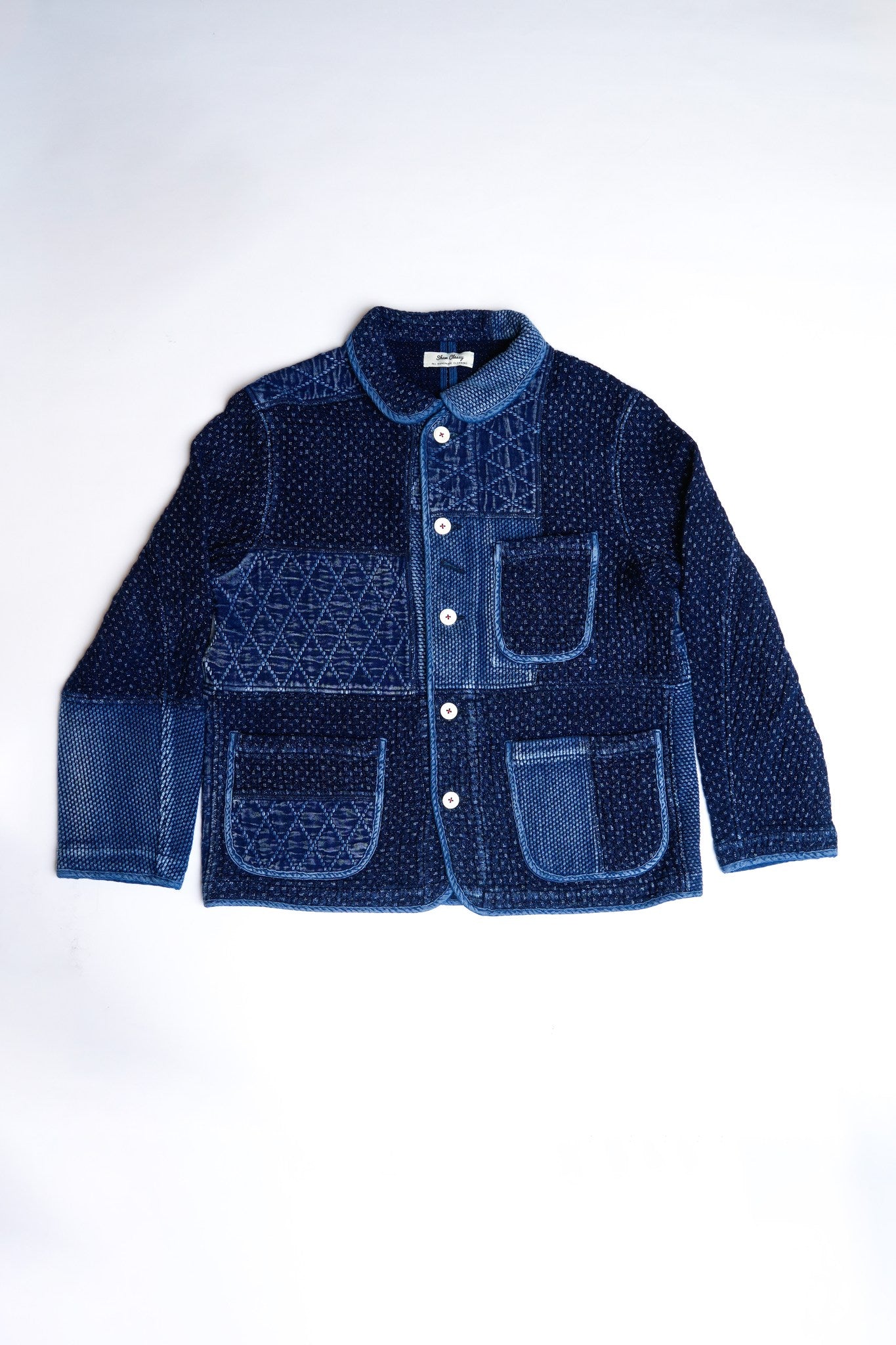 SUPER KENDO & SASHIKO PATCHWORK BORO JACKET - INDIGO
