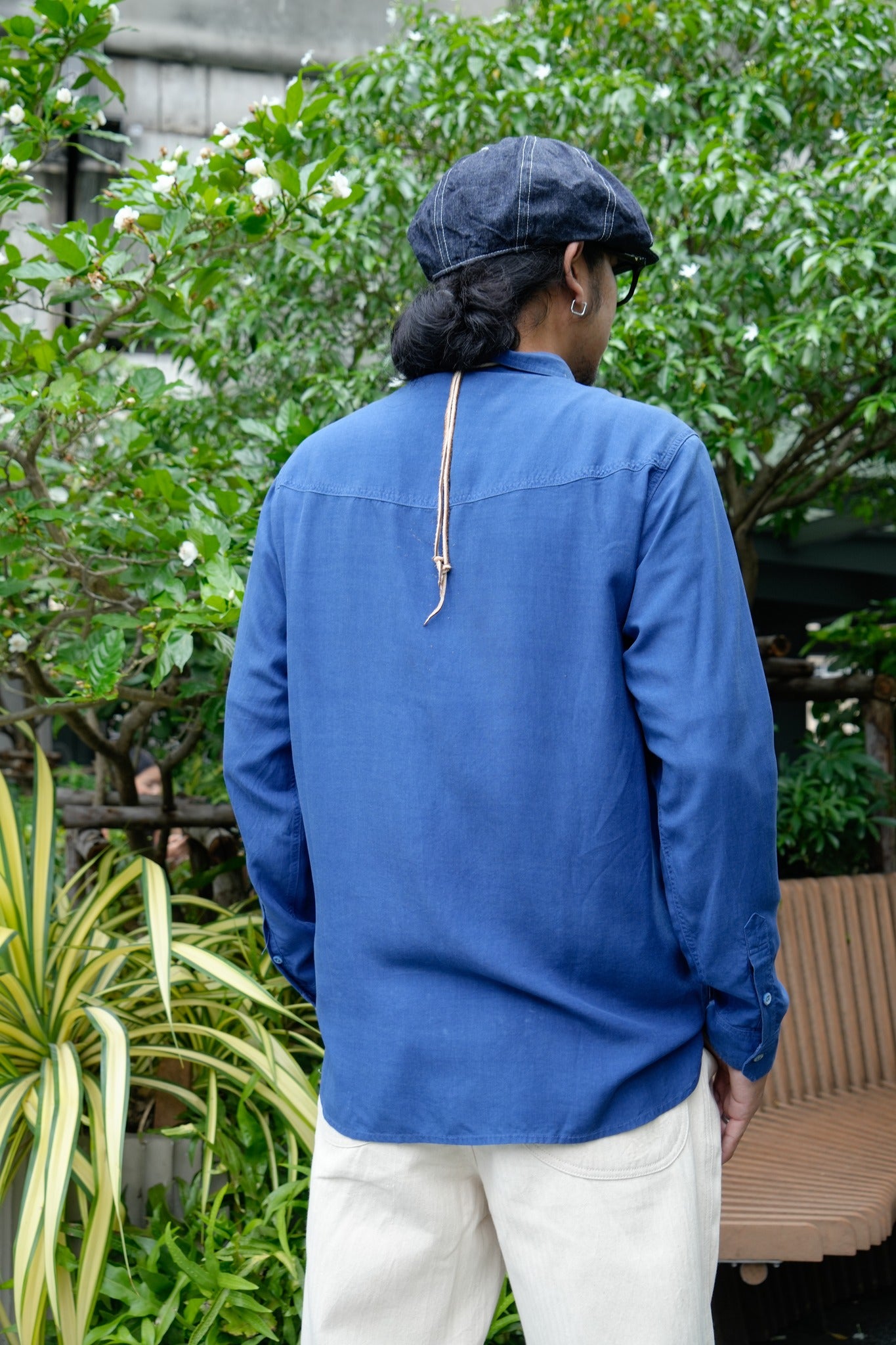 SILK AMERICAN SHIRT - INDIGO