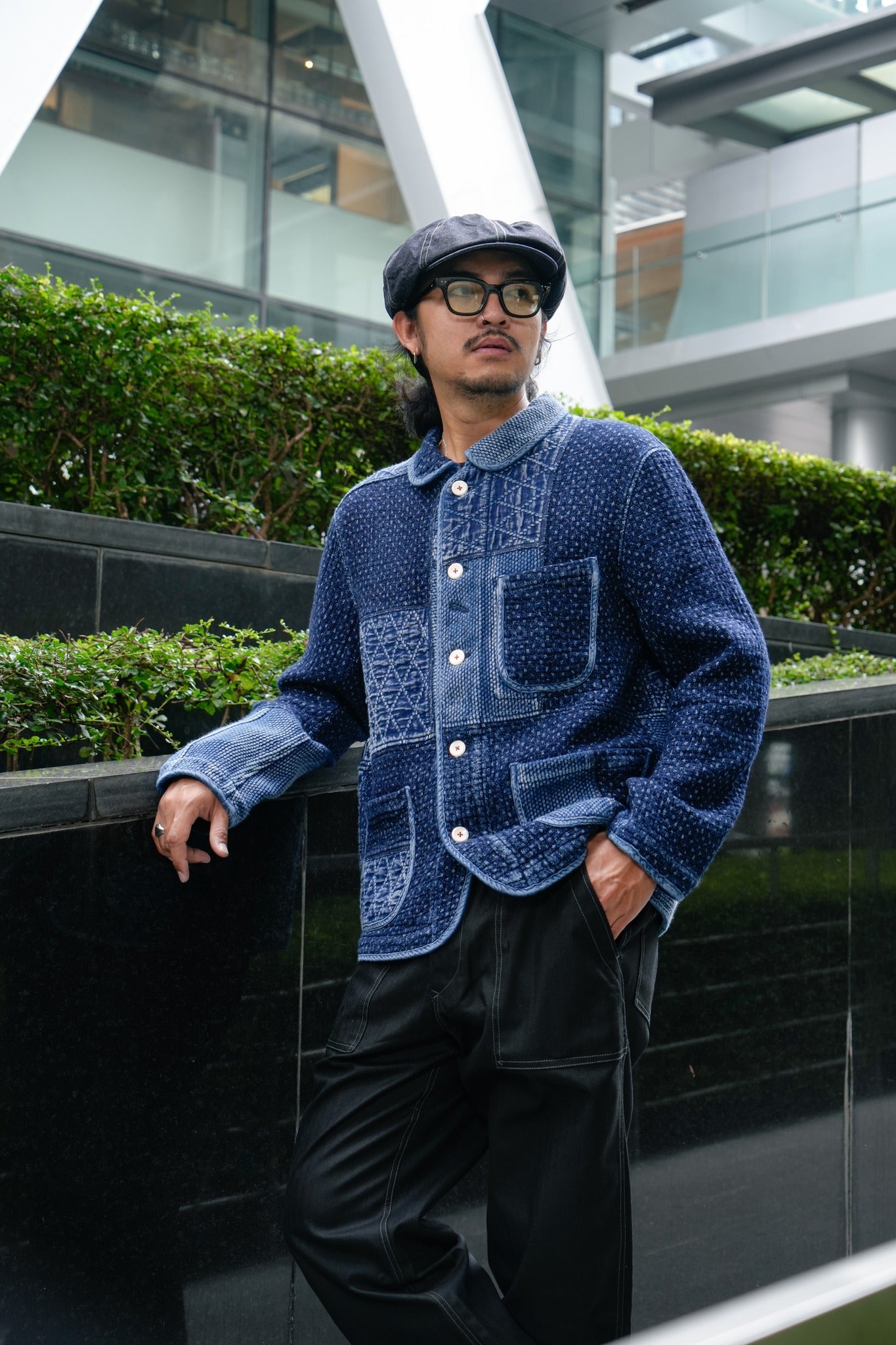 SUPER KENDO & SASHIKO PATCHWORK BORO JACKET - INDIGO