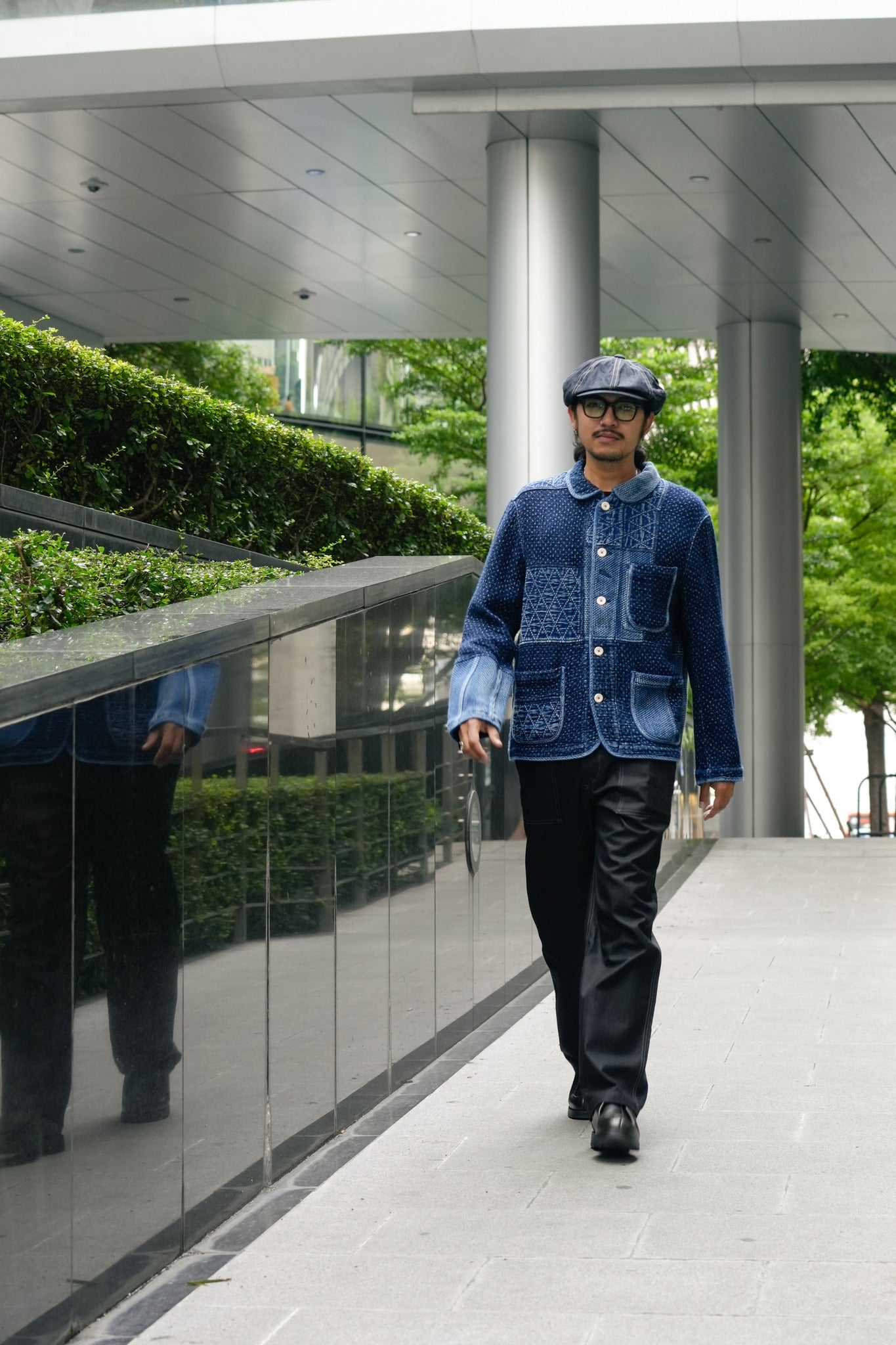 SUPER KENDO & SASHIKO PATCHWORK BORO JACKET - INDIGO