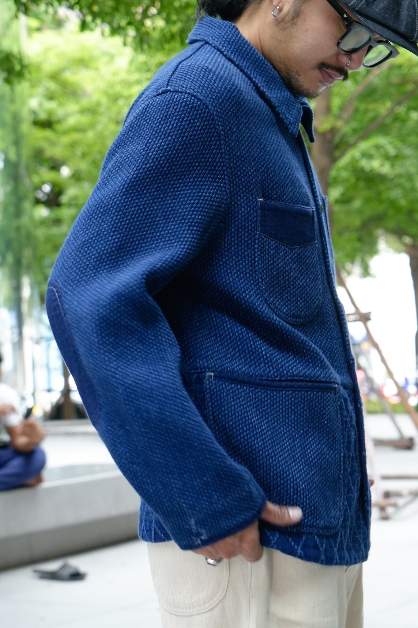 SUPER KENDO & SASHIKO FRENCH JACKET - INDIGO