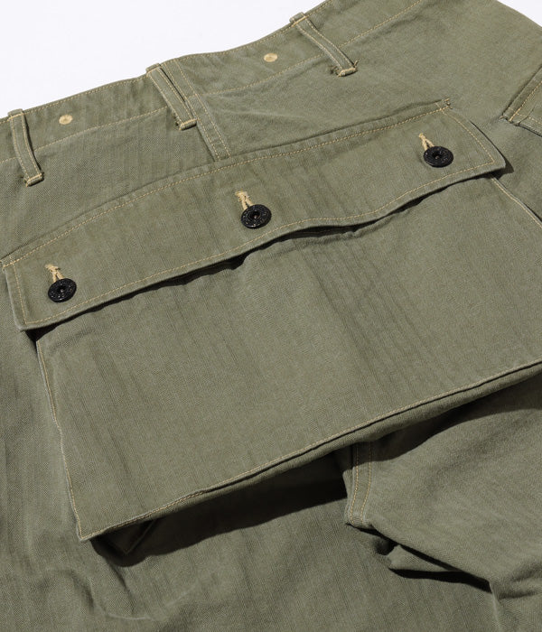 BR52388 US MARINE CORPS HERRINGBONE SHORTS - OLIVE