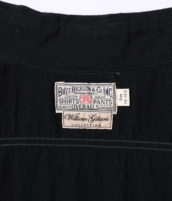 BR29143 WILLIAM GIBSON COLLECTION BLACK CHAMBRAY WORK SHIRTS - BLACK