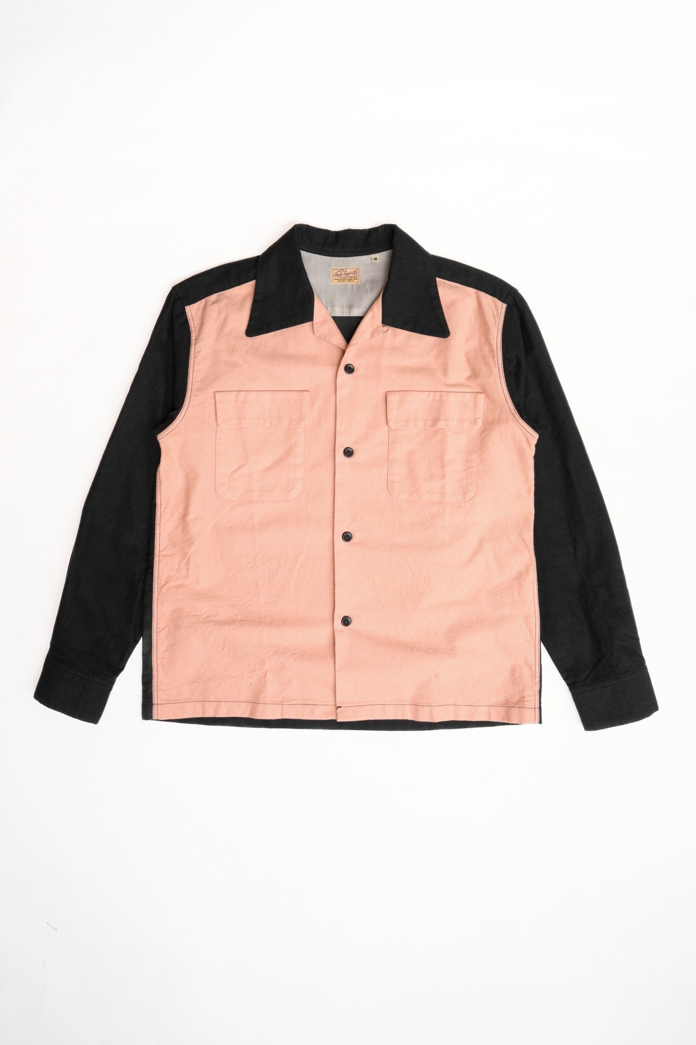 SE29578 SWITCHING FLANNEL SPORT SHIRT - PINK/BLACK