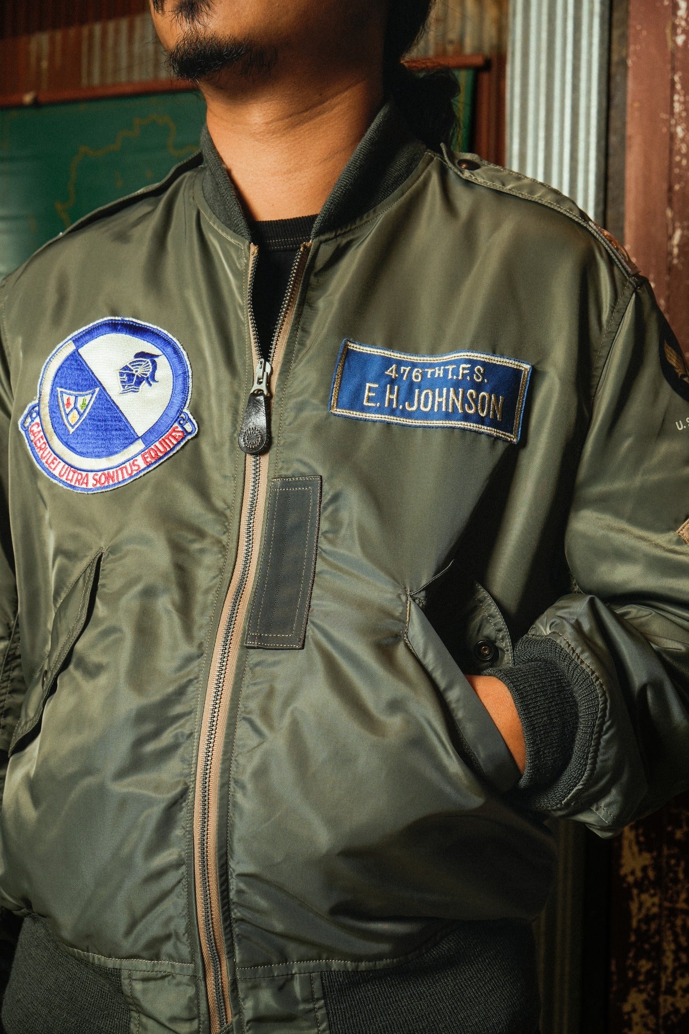 BR15743 - L-2B - SKYLINE CLOTHING CORPORATION 476th TAC. FTR. SQ.C27 - Sage green