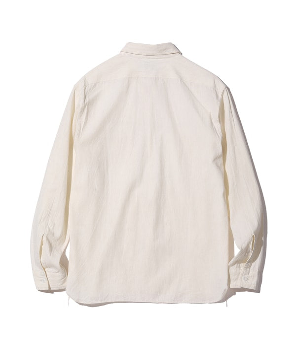 BR25996 WHITE CHAMBRAY WORK SHIRT L/S - OFF WHITE