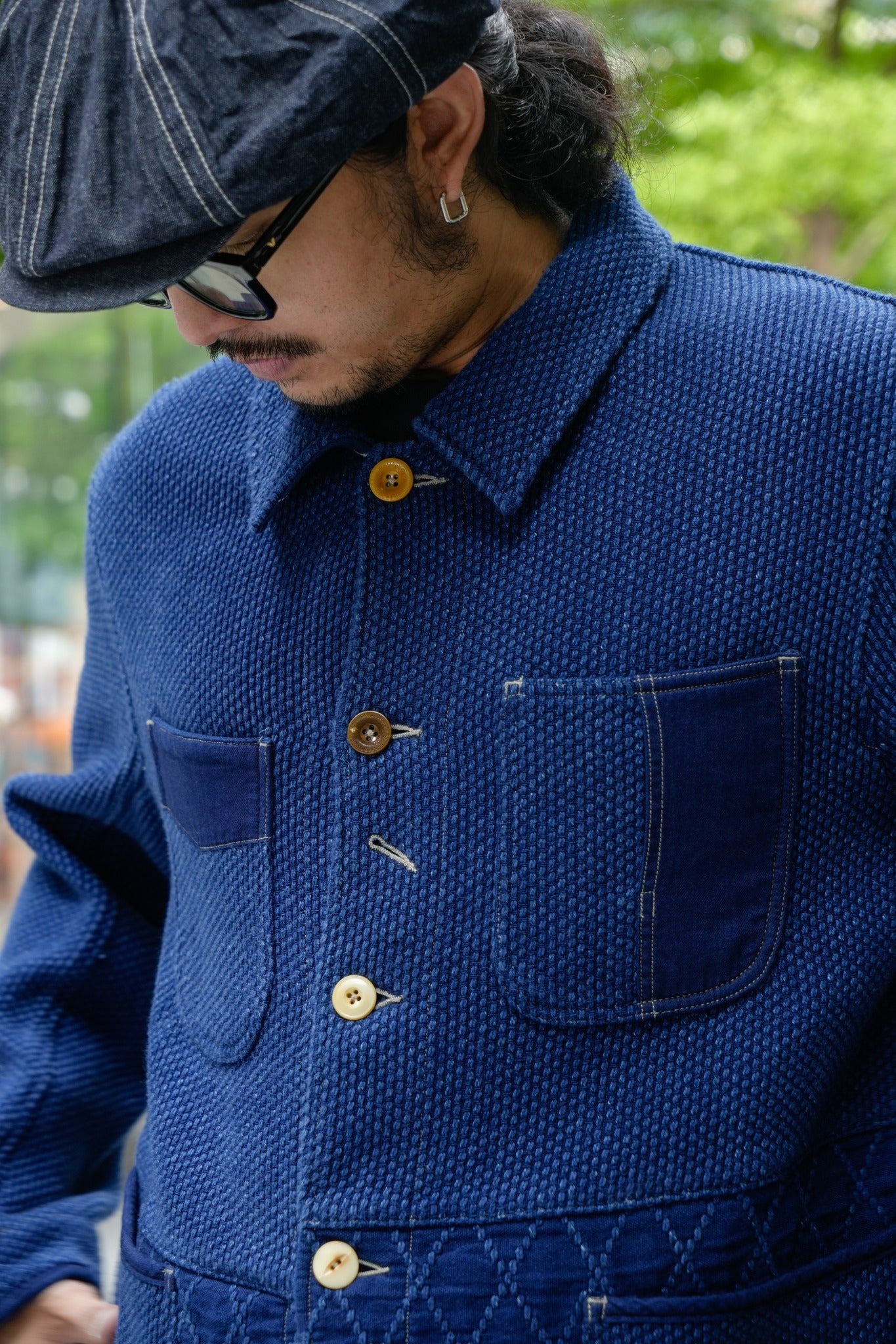 SUPER KENDO & SASHIKO FRENCH JACKET - INDIGO