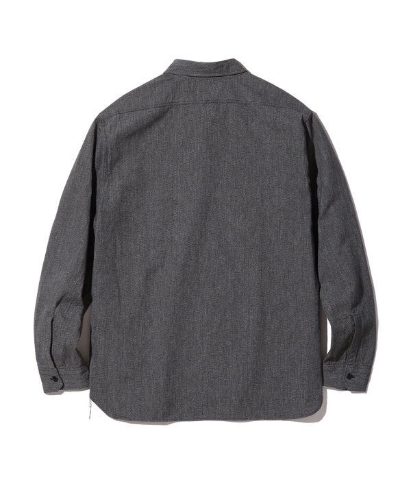 BR26082 COTTON COVERT WORK SHIRT - BLACK