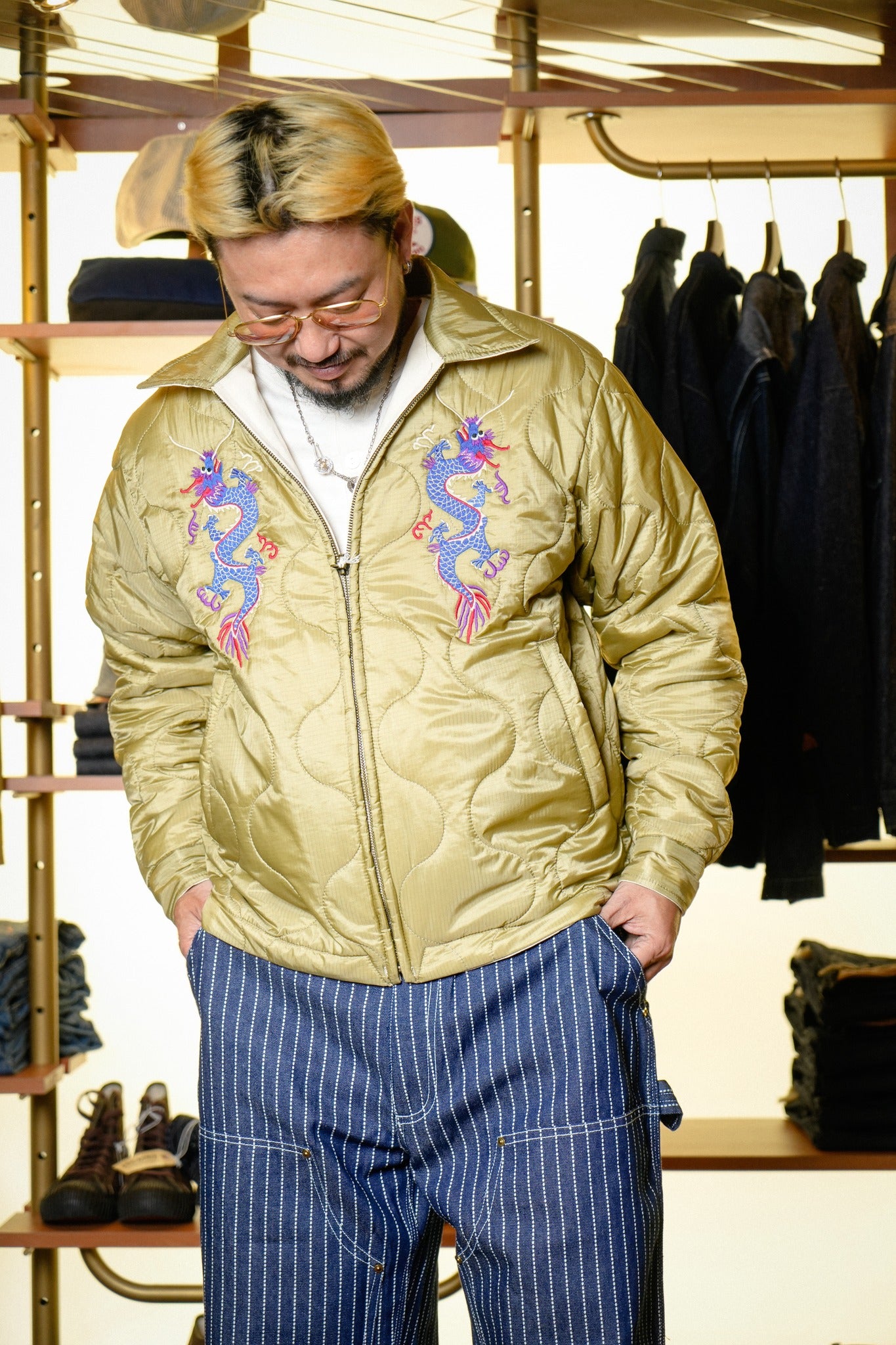 51514 REVERSIBLE VIETNAM JACKET - OFF WHITE