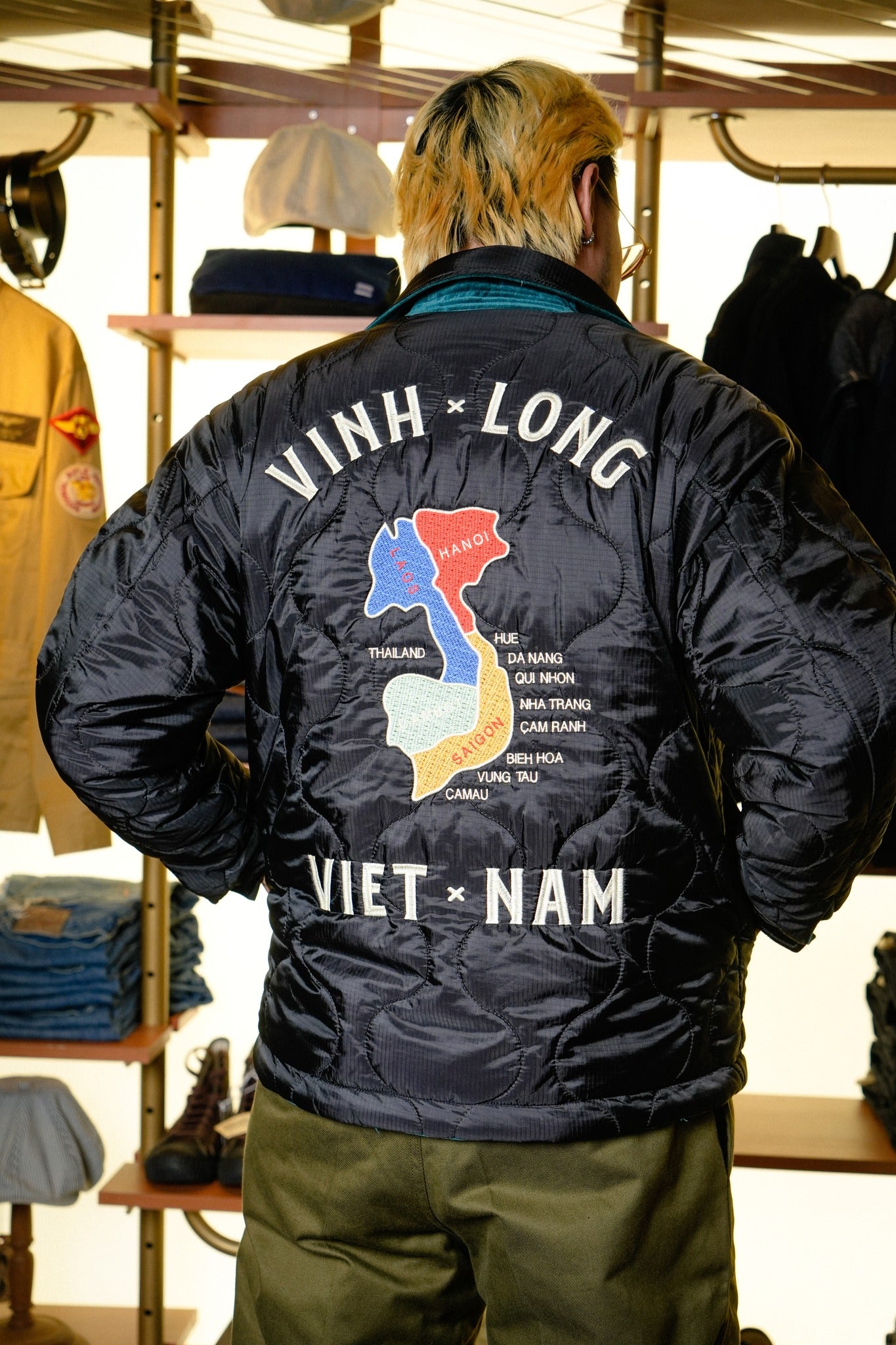 51515 REVERSIBLE VIETNAM JACKET - GREEN
