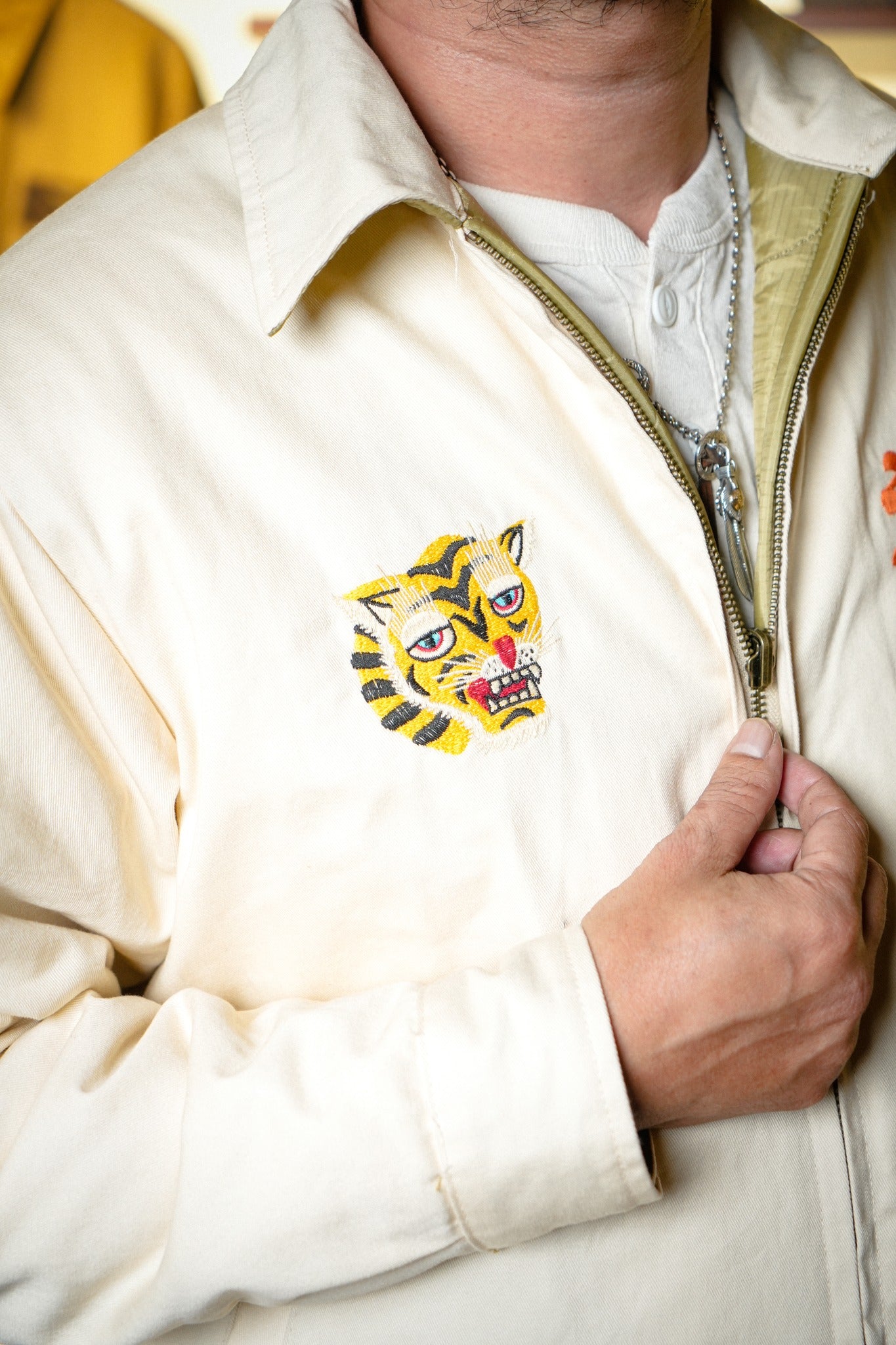 51514 REVERSIBLE VIETNAM JACKET - OFF WHITE