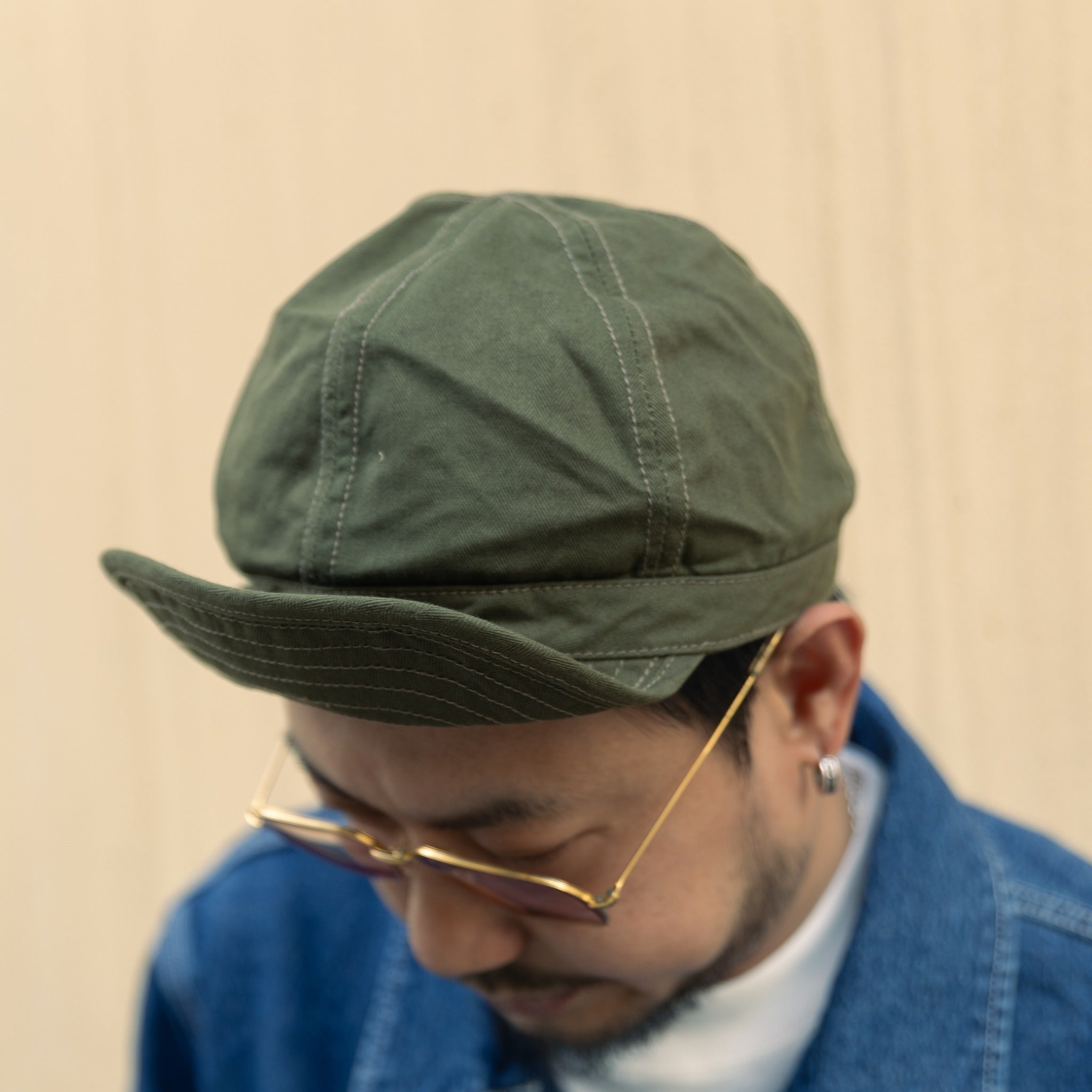 6774 USMC HBT CAP - OLIVE DRAB