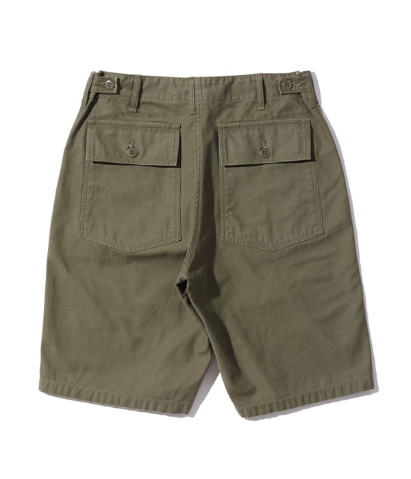 BR51735 TROUSERS, MEN'S, COTTON SATEEN OLIVE GREEN QM SHADE 107, TYPE Ⅰ, CLASS SHORTS - OLIVE