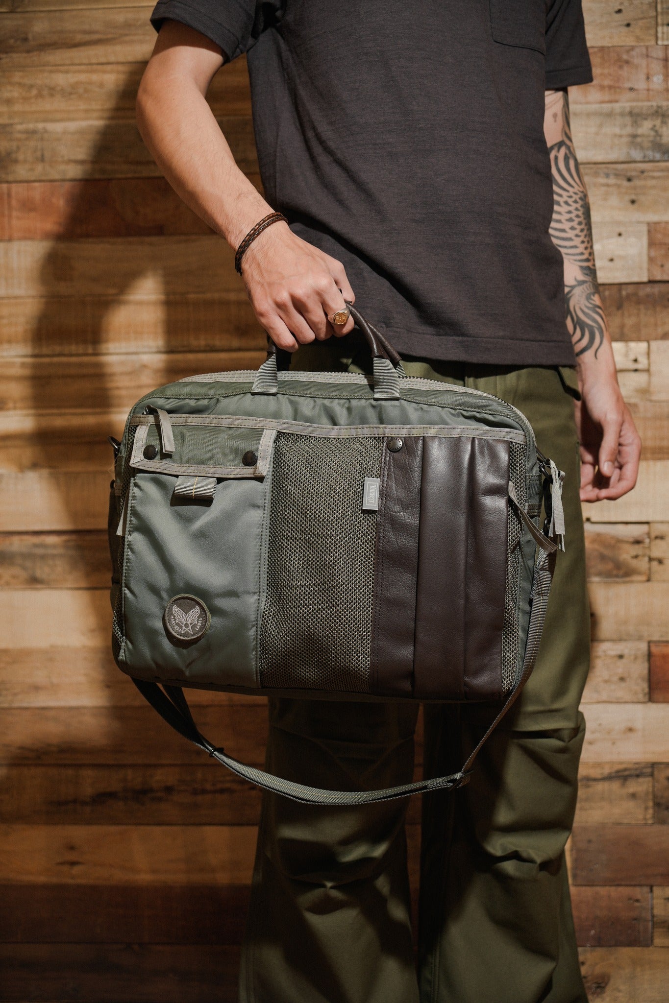 HC-0110 CUSTOM Business Brief Type Super Nylon - SAGE GREEN