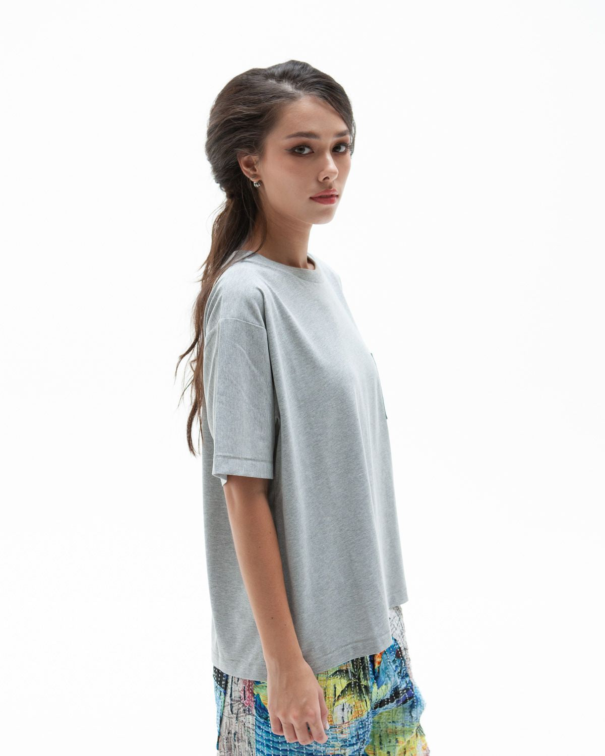 BOWL TEE - LIGHT GREY