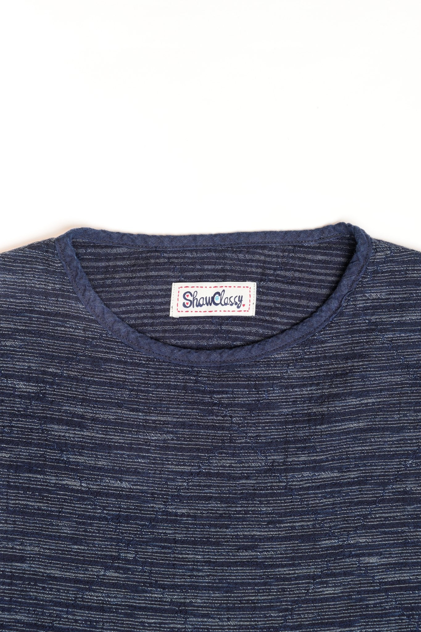 Lightweight Sashiko T-shirt  - INDIGO(KASURI)