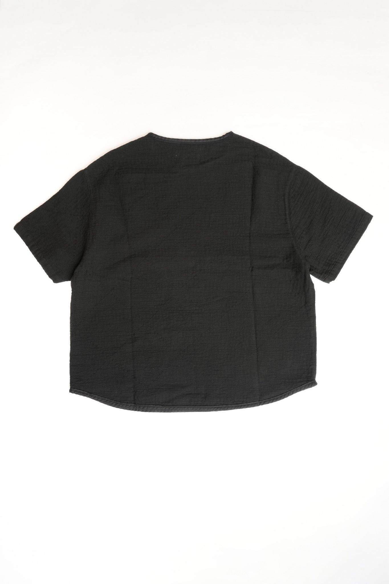Lightweight Sashiko T-shirt  - BLACK