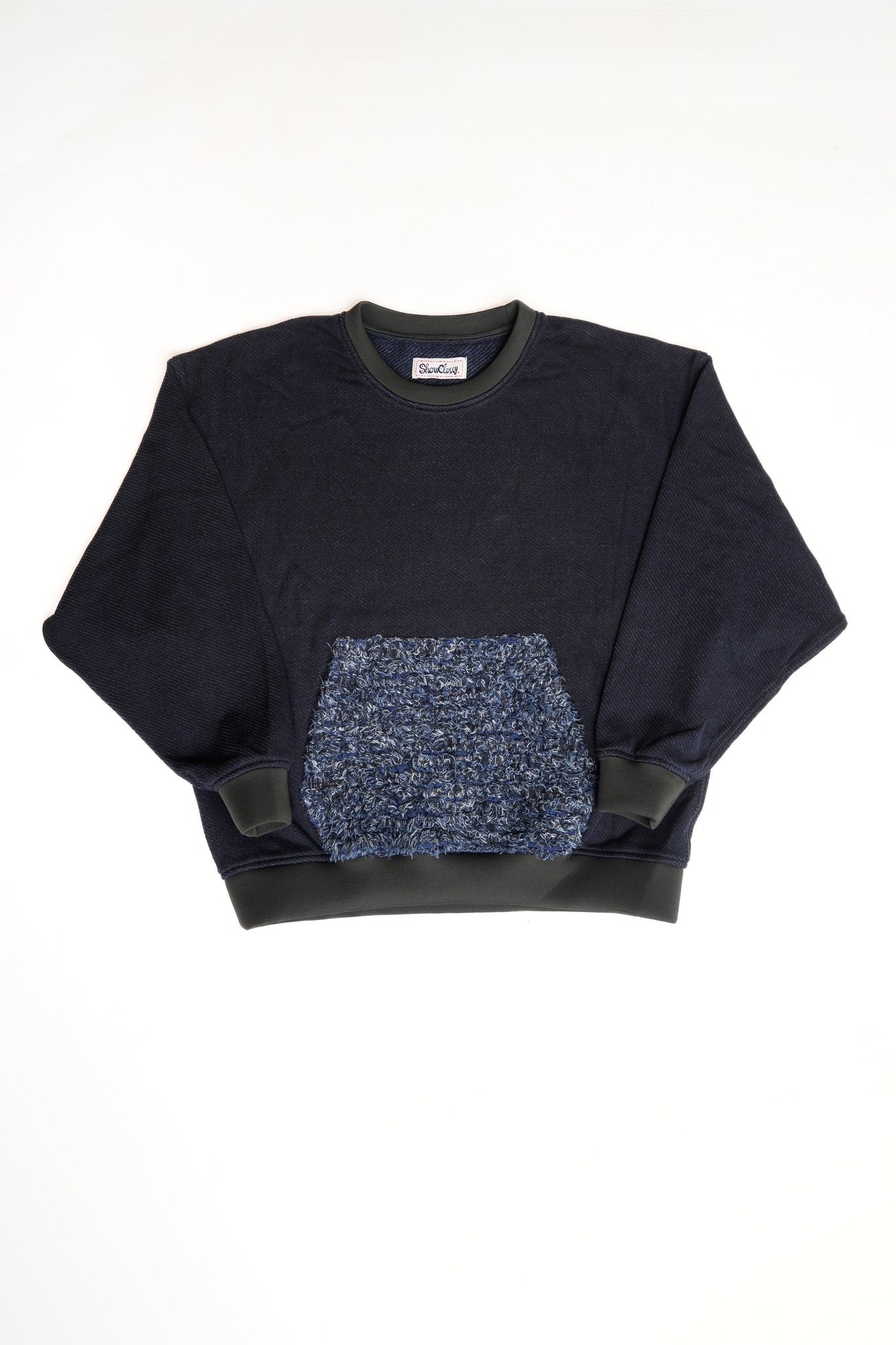 KNIT BORO SWEATSHIRT - INDIGO