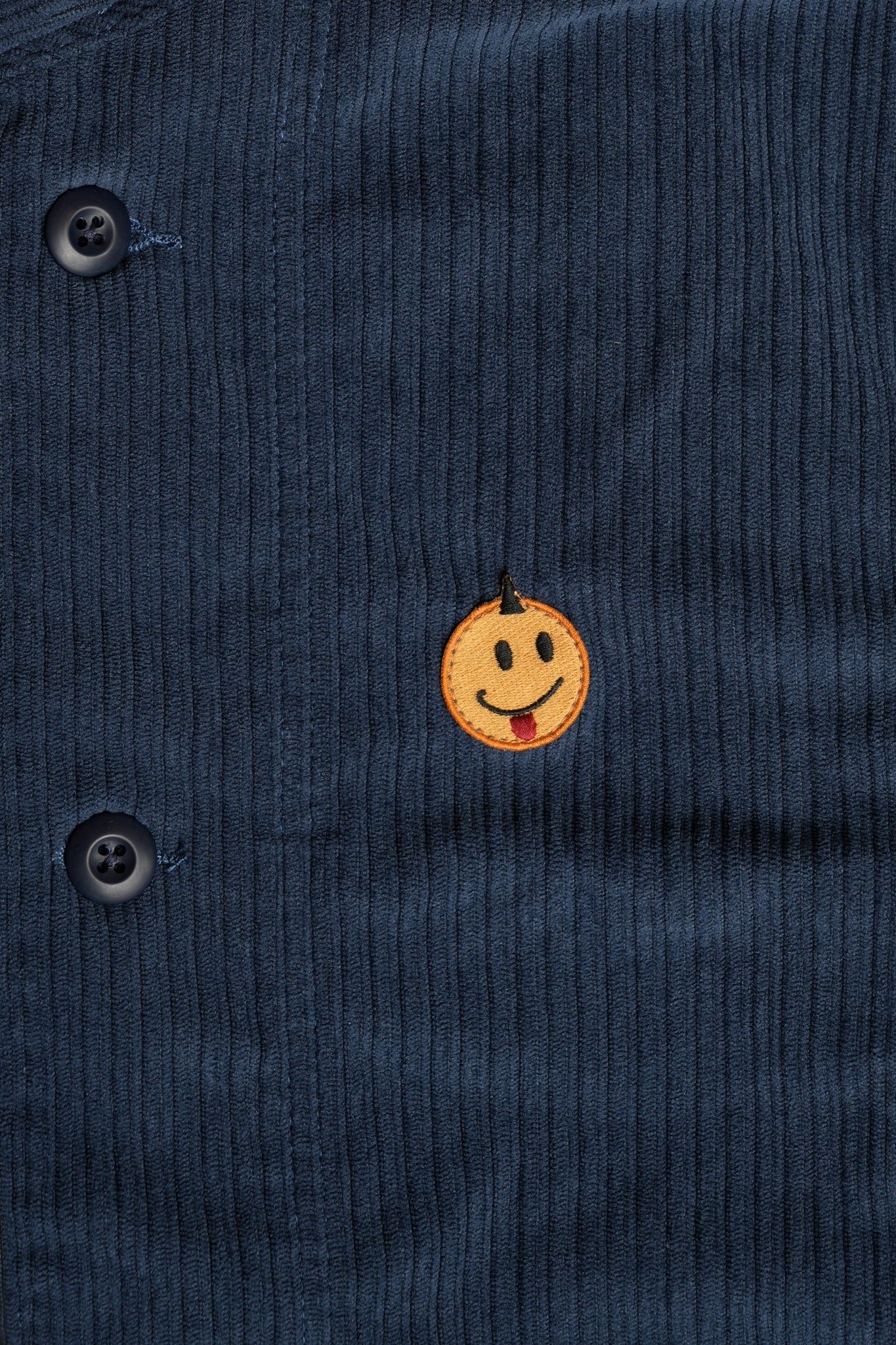 COTTON CORDUROY SHAWL COLLAR USN STYLE JACKET - NAVY