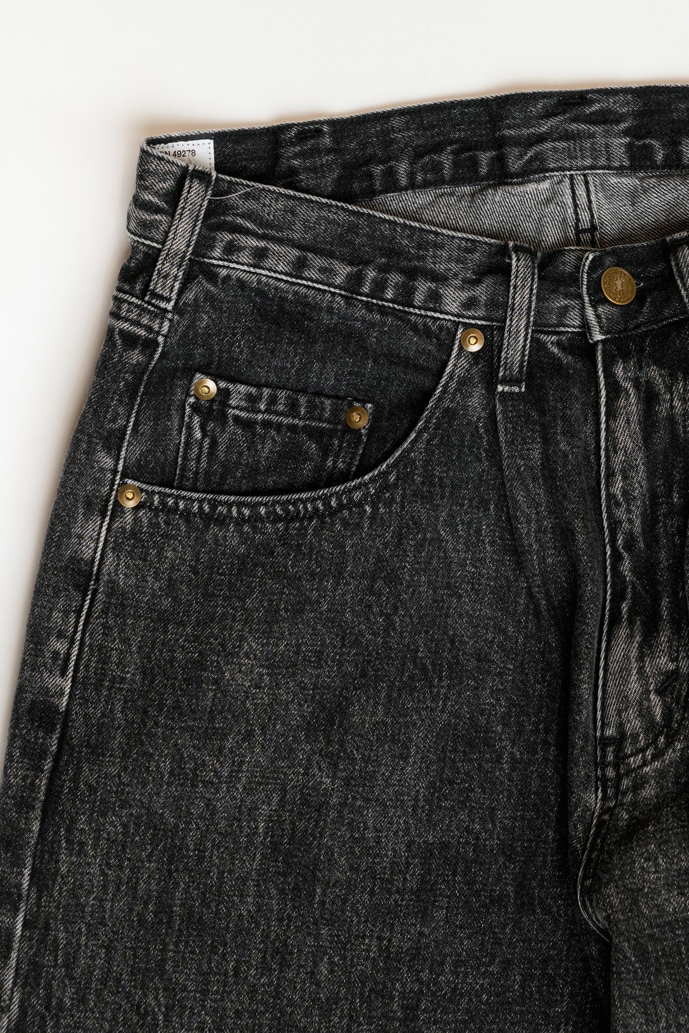 DENIM BAGGY PANTS - BLACK CHEMICAL