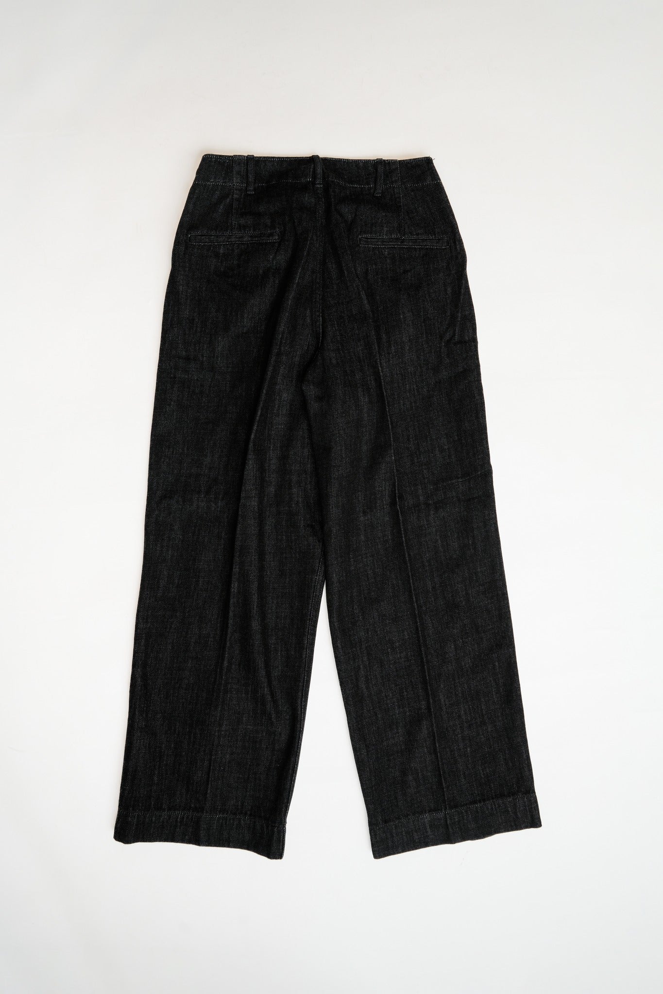 DENIM SLACKS - BLACK DENIM
