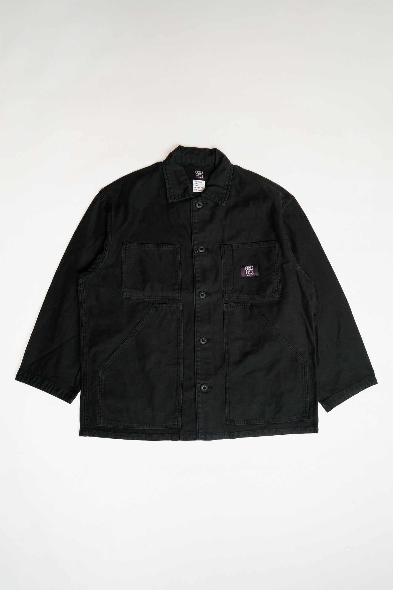 FATIGUE COVER JACKET (BACK SATIN) - BLACK