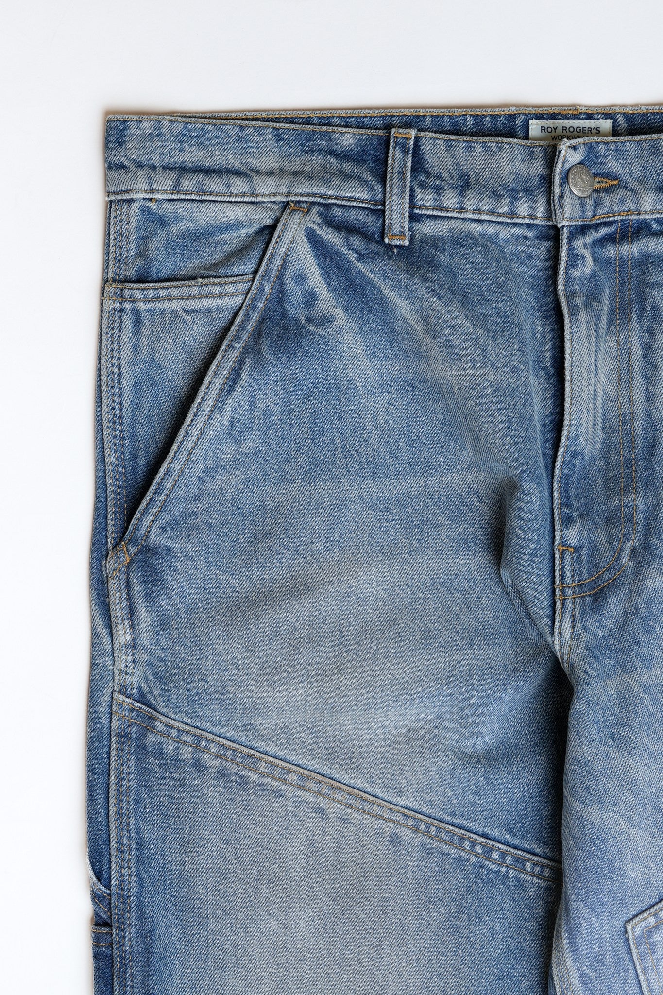 STATEMENT DOUBLE KNEE PANT ROY ROGER'S WORKWEAR  - DENIM