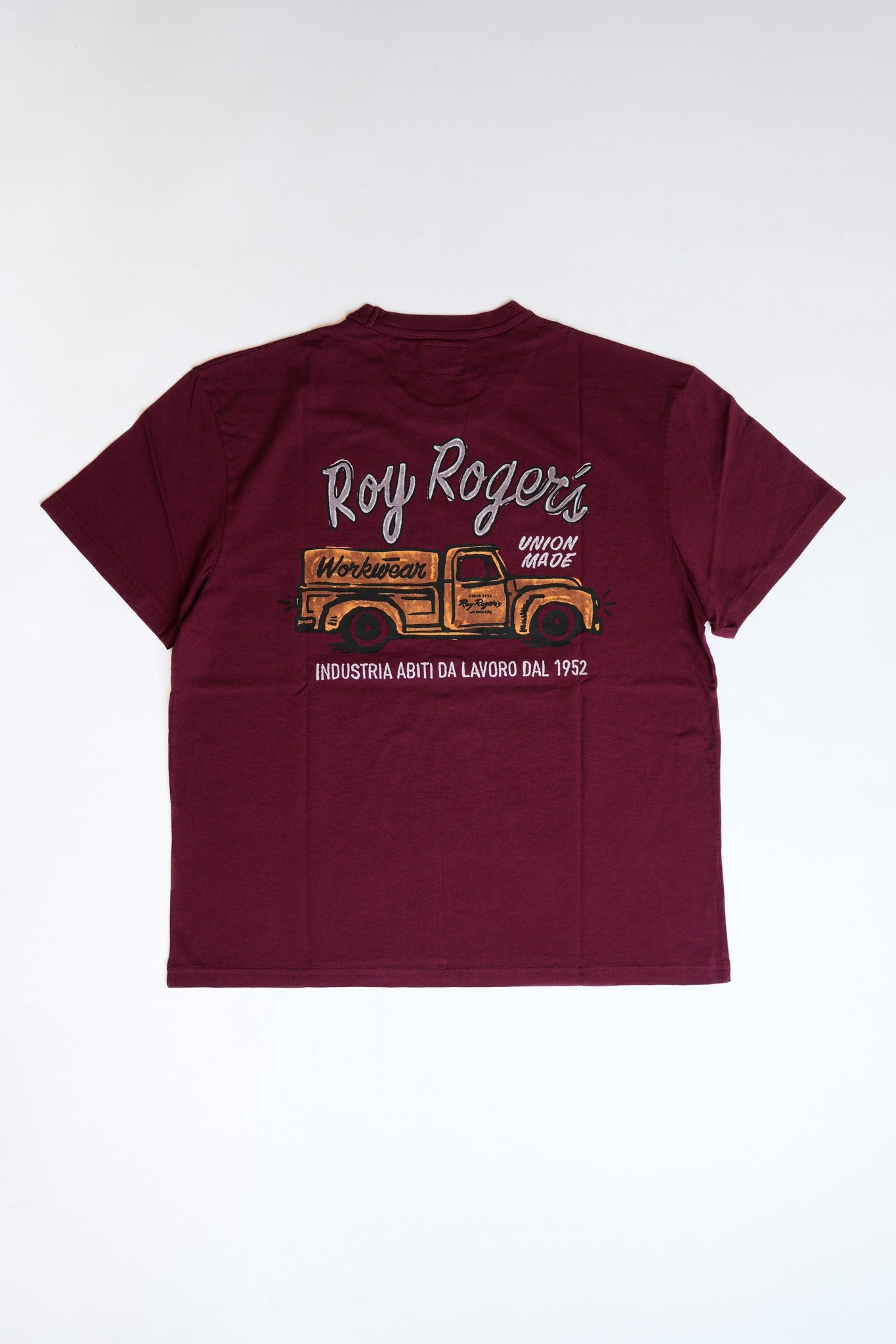 T-SHIRT ROY ROGER'S WORKWEAR JERSEY VAN - BURGUNDY