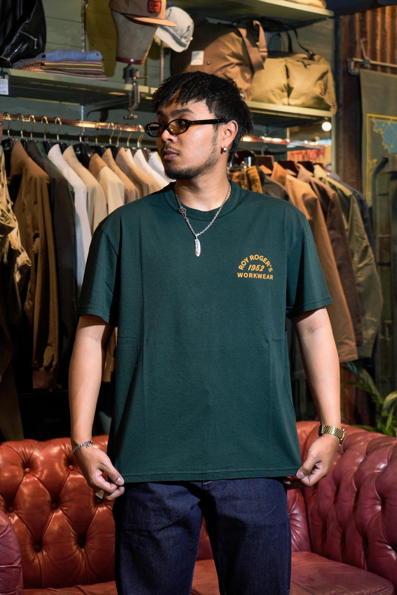 T-SHIRT ROY ROGER'S WORKWEAR JERSEY MASCOTTE - DARK GREEN