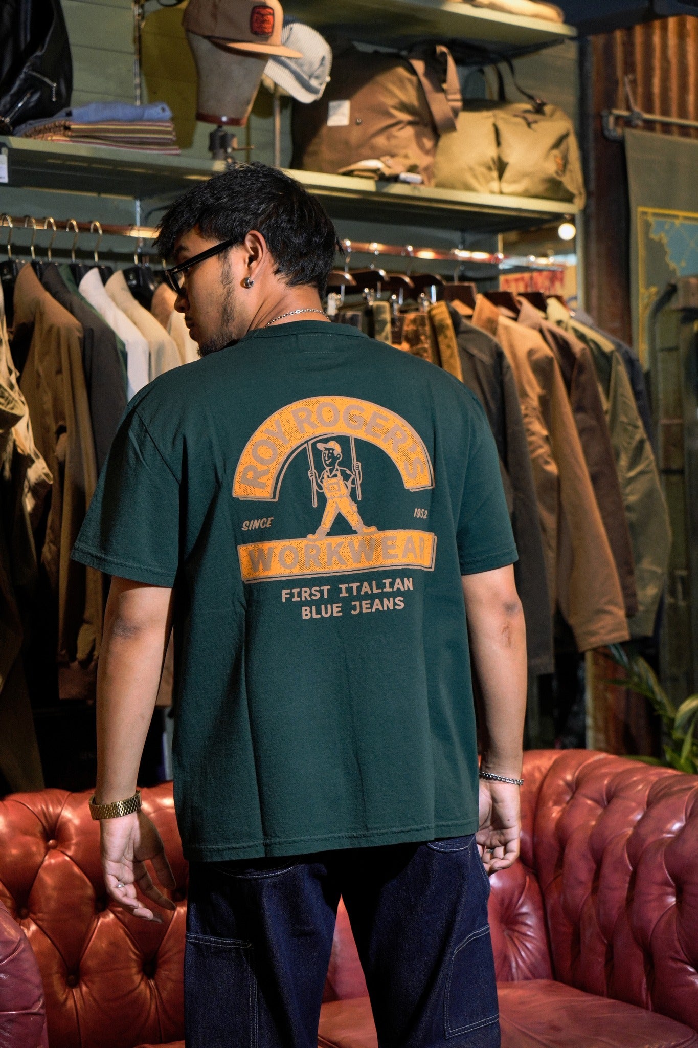 T-SHIRT ROY ROGER'S WORKWEAR JERSEY MASCOTTE - DARK GREEN