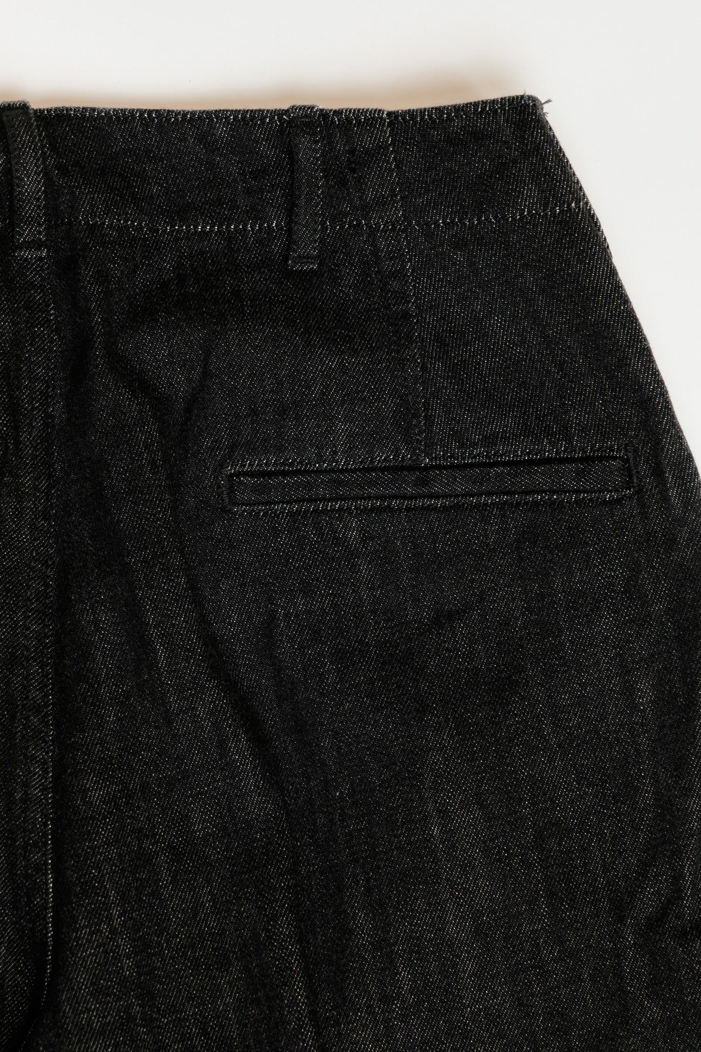 DENIM SLACKS - BLACK DENIM