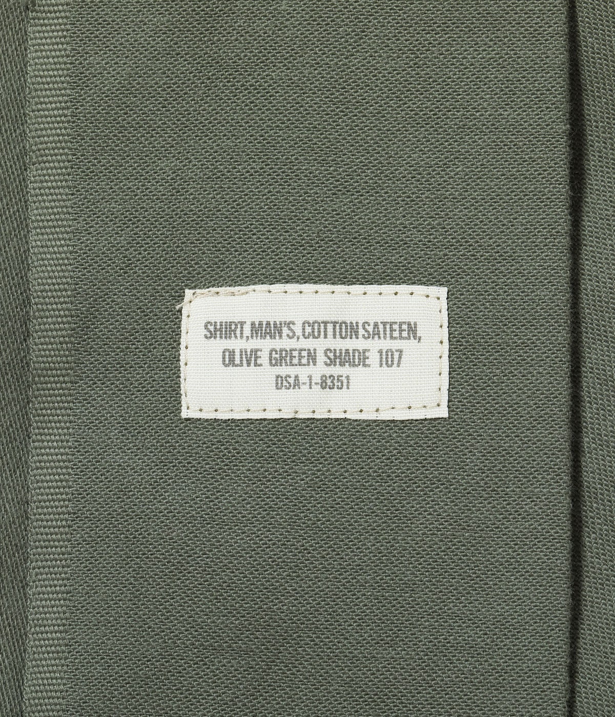 BR29586 SHIRT MAN'S COTTON SATEEN OLIVE GREEN SHADE107 “DEMILITARIZED ZONE” - DMZ