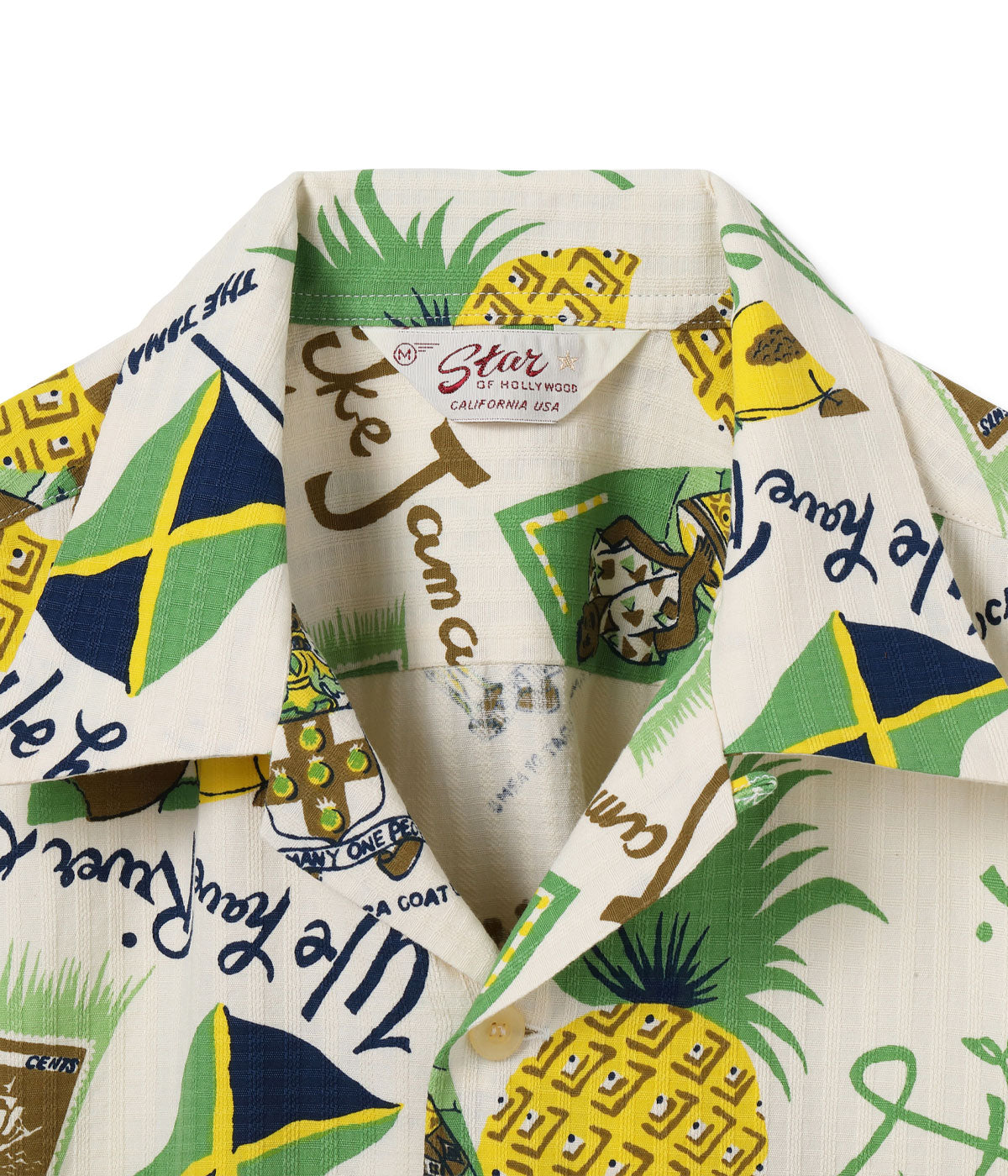 SH39719 DOBBY COTTON OPEN SHIRT “JAMAICA” - OFF WHITE