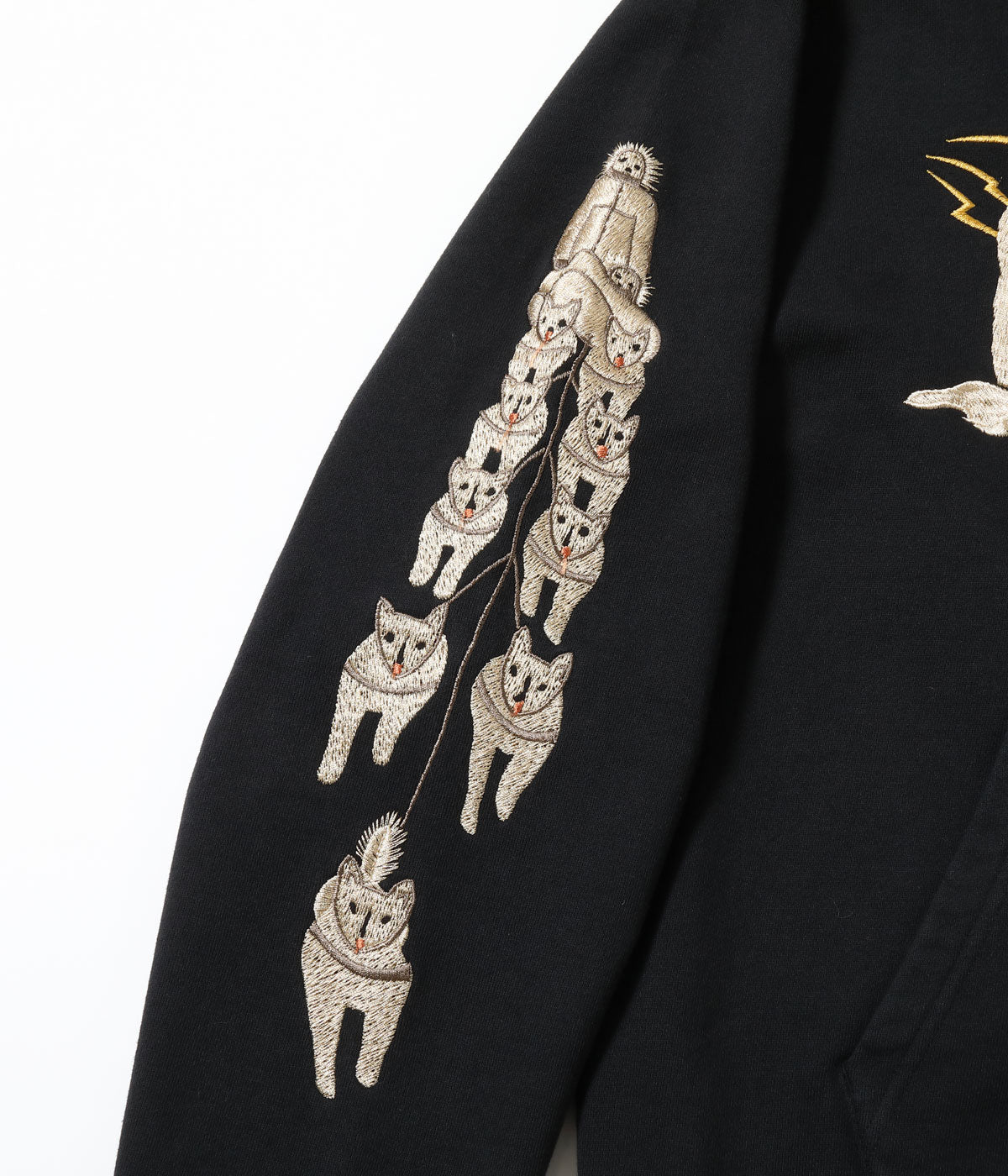 TT69817 SUKA ZIP PARKA EMBROIDERED “ALASKA” - BLACK