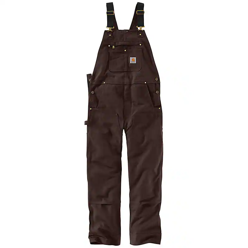 MEN'S BIB OVERALL-RELAXED FIT-DUCK - DARK BROWN