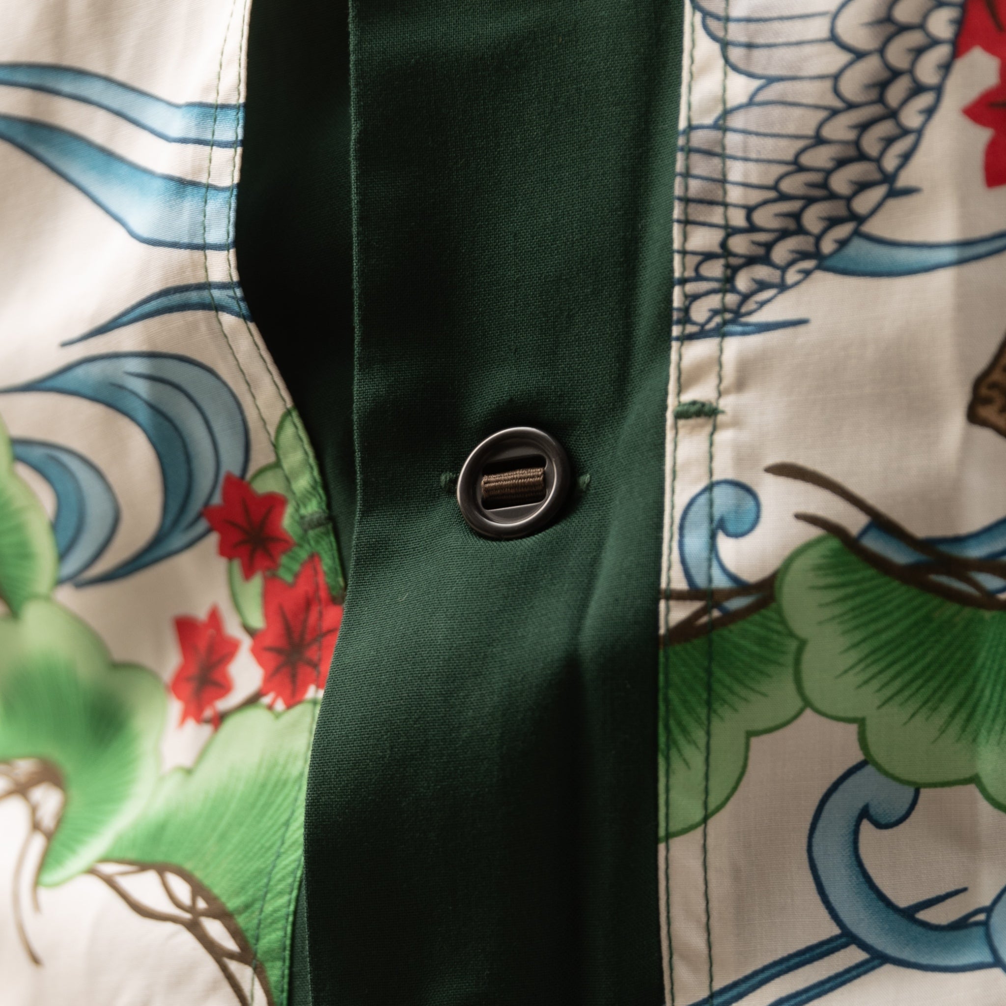 MASH UP ALOHA SHIRT - ECRU CRANE