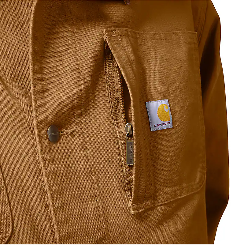 RUGGED FLEX® DUCK LOOSE FIT CHORE COAT-1 WARM RATING - CARHARTT BROWN