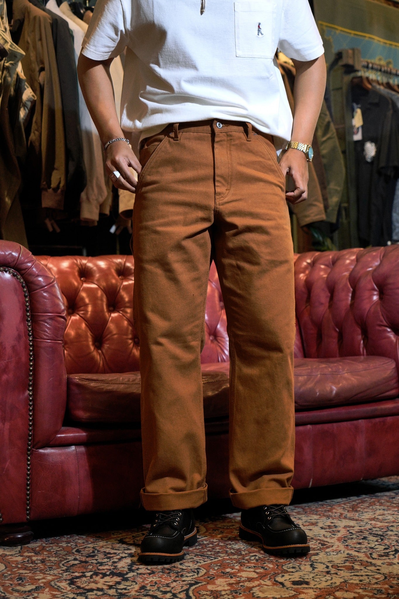 STATEMENT PANT ROY ROGER'S WORKWEAR CANVAS SW - RUST