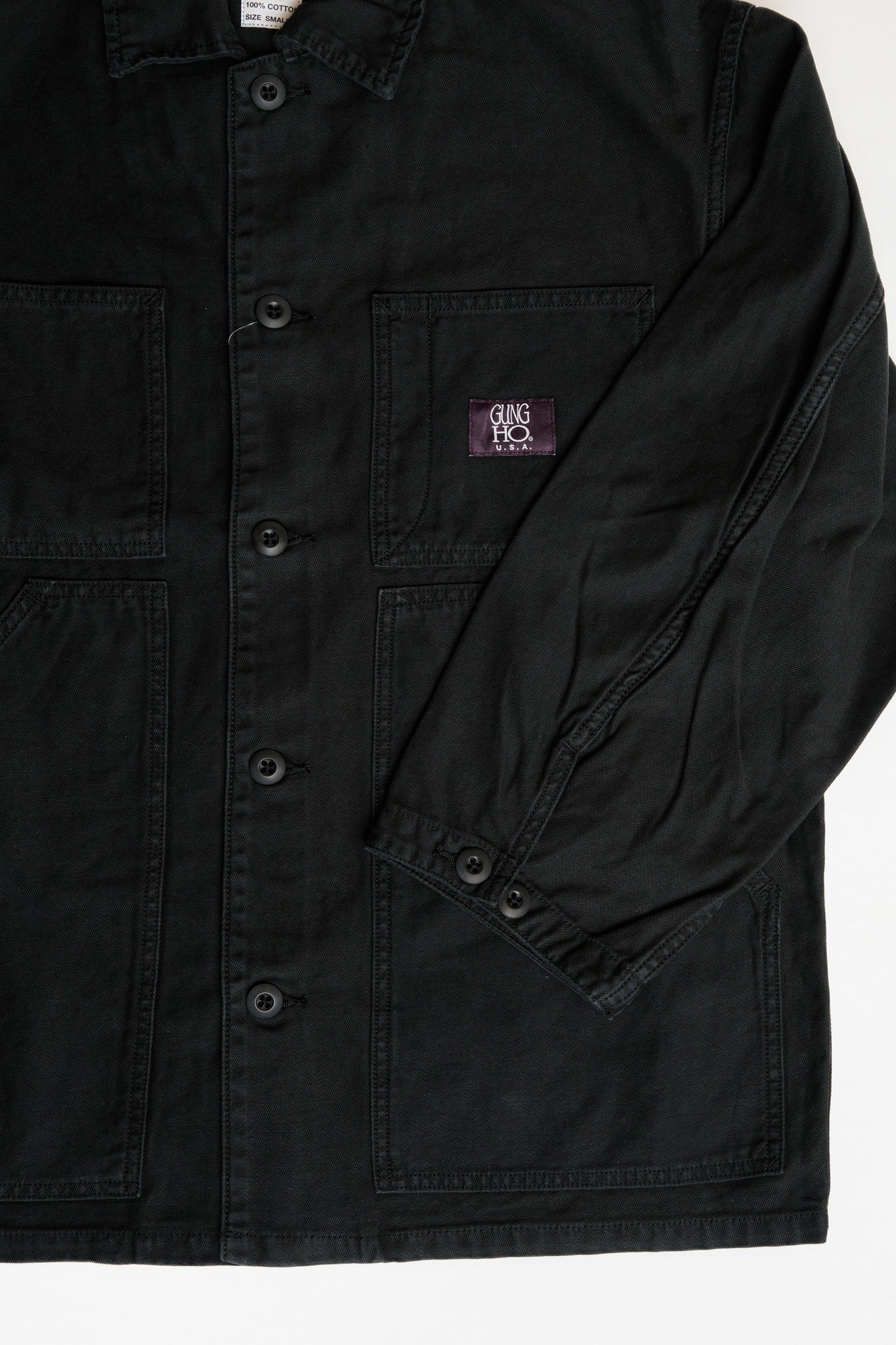 FATIGUE COVER JACKET (BACK SATIN) - BLACK