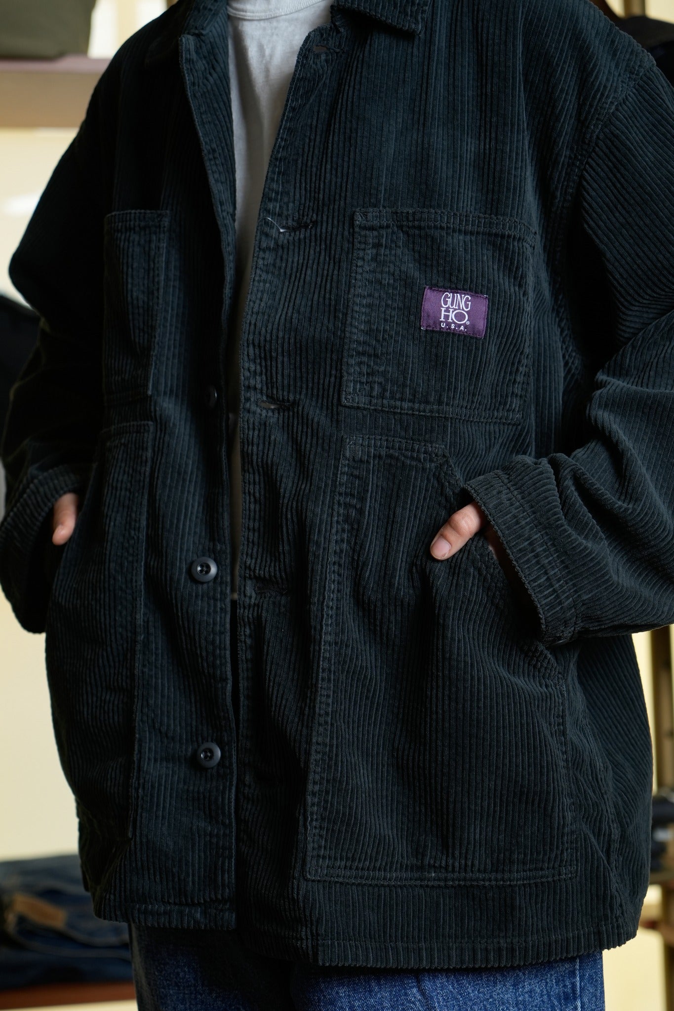 FATIGUE COVER JACKET (9W CORDUROY) - BLACK