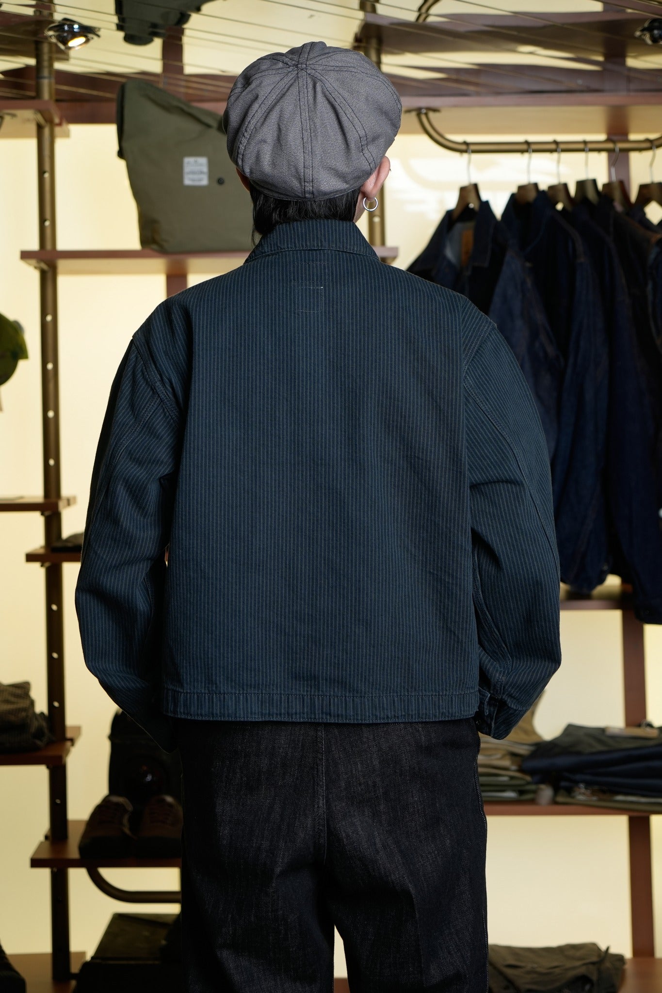 WORK JACKET (HICKORY) - BLACK