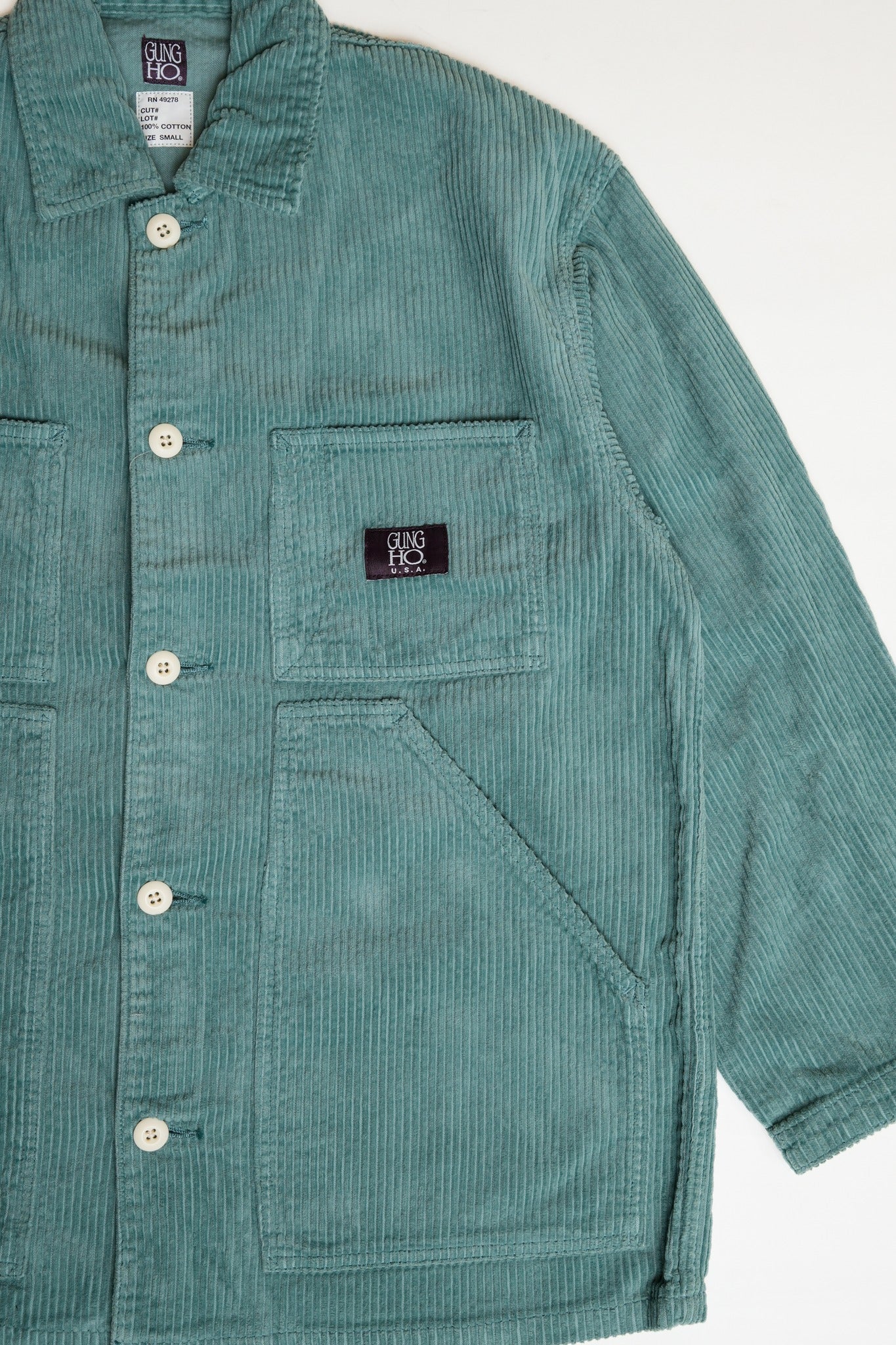 FATIGUE COVER JACKET (9W CORDUROY) - BLUE GREEN