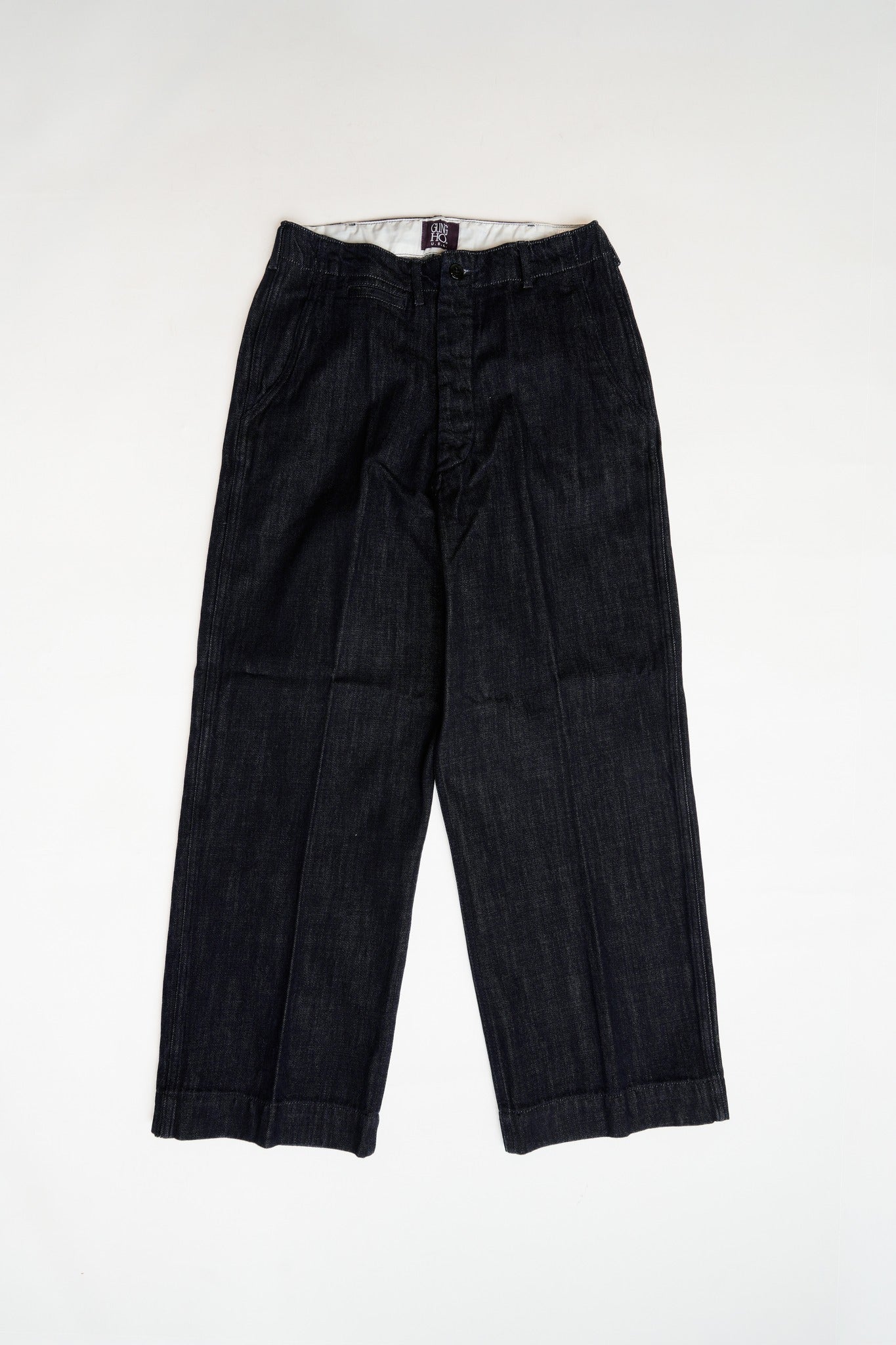 DENIM SLACKS - BLUE DENIM