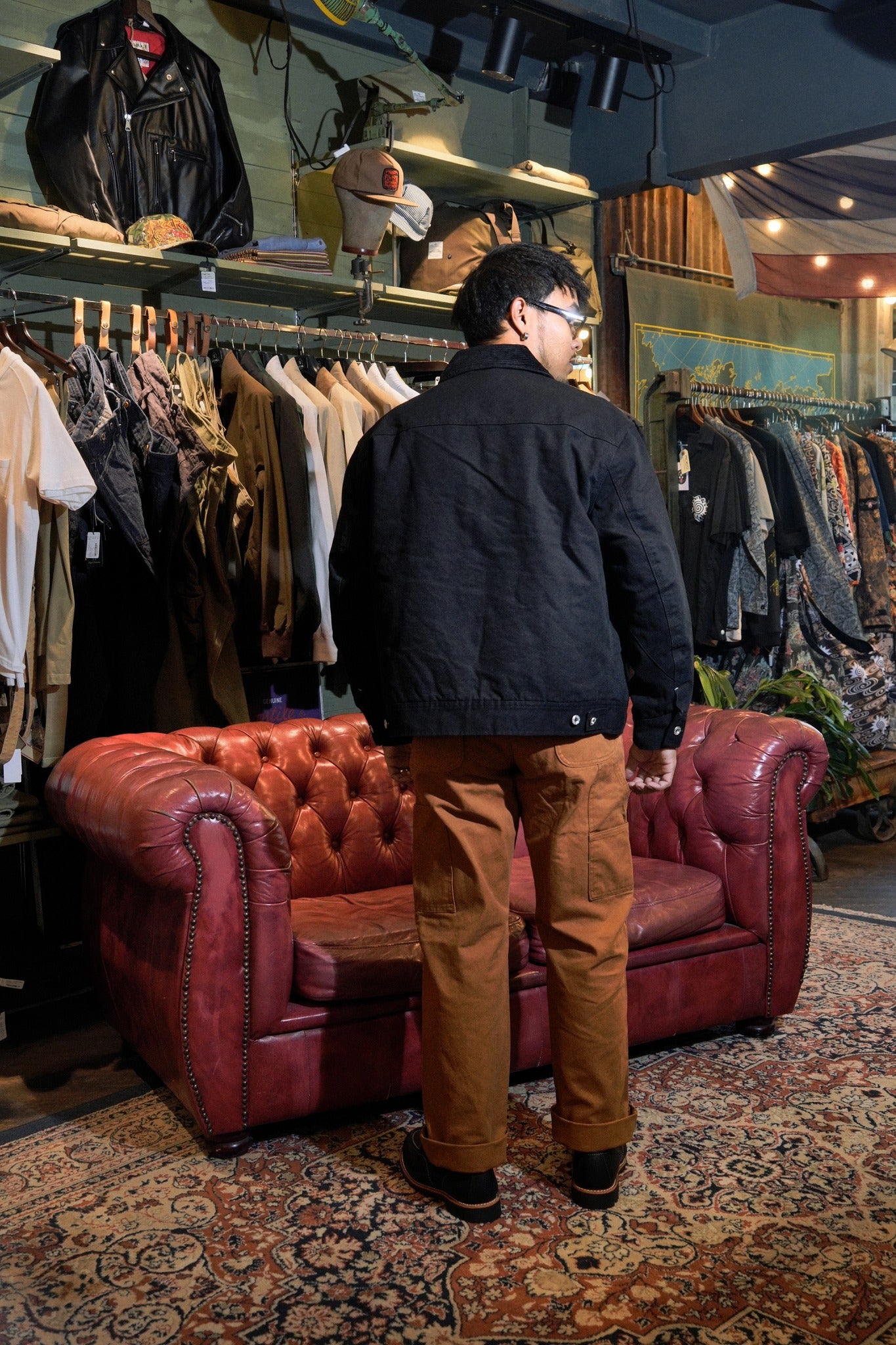 WORK SHORT JKT ROY ROGER'S WORKWEAR CANVAS SW - BLACK