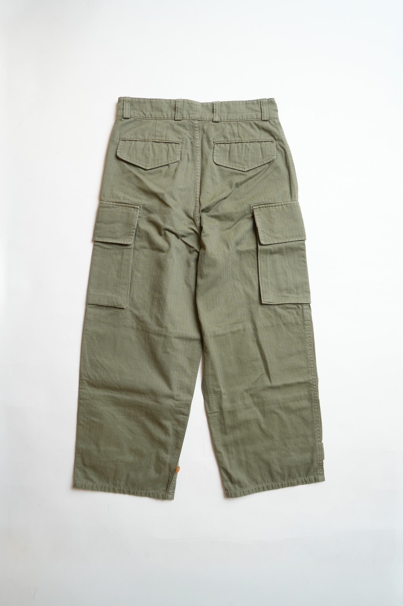 COTTON HBT FRENCH M-47 STYLE PANTS - GREEN