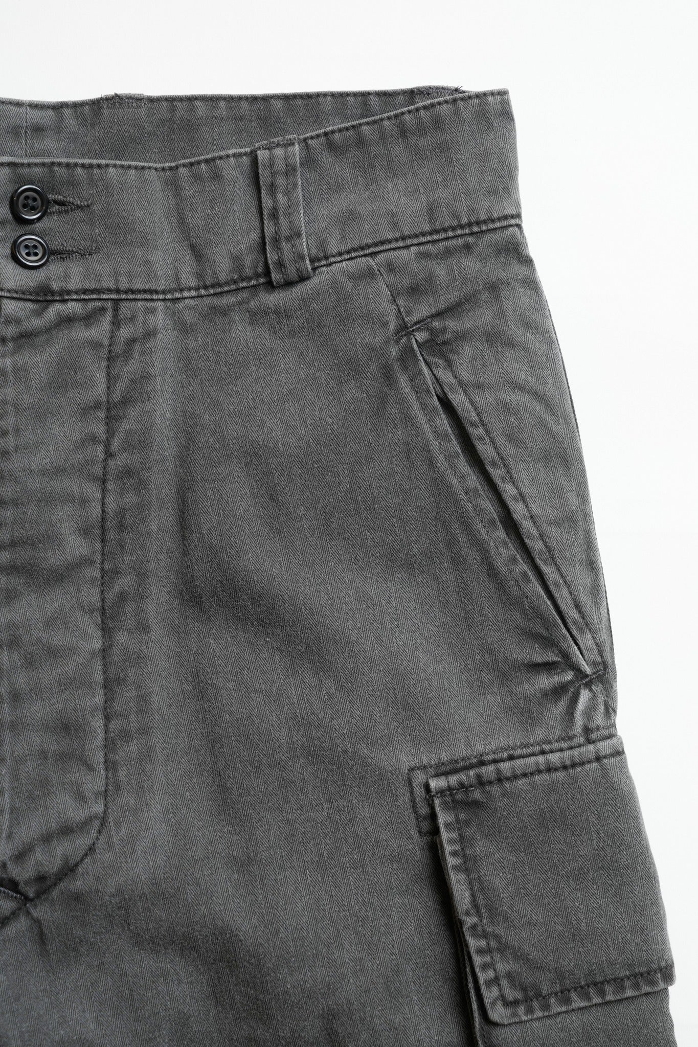 COTTON HBT FRENCH M-47 STYLE PANTS - BLACK