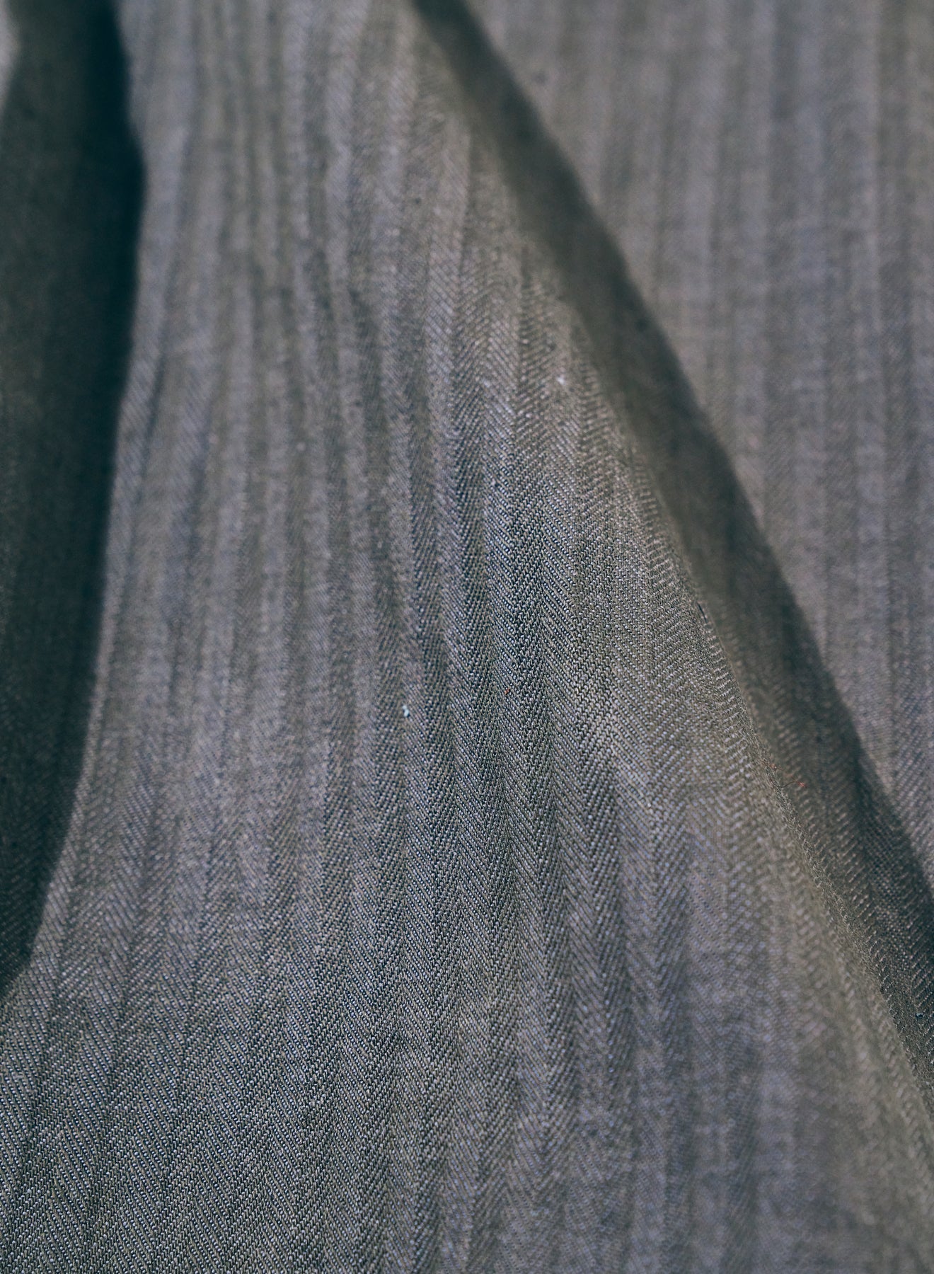 SWC600C-HBII 13oz Herringbone Wide Trousers - OLIVE