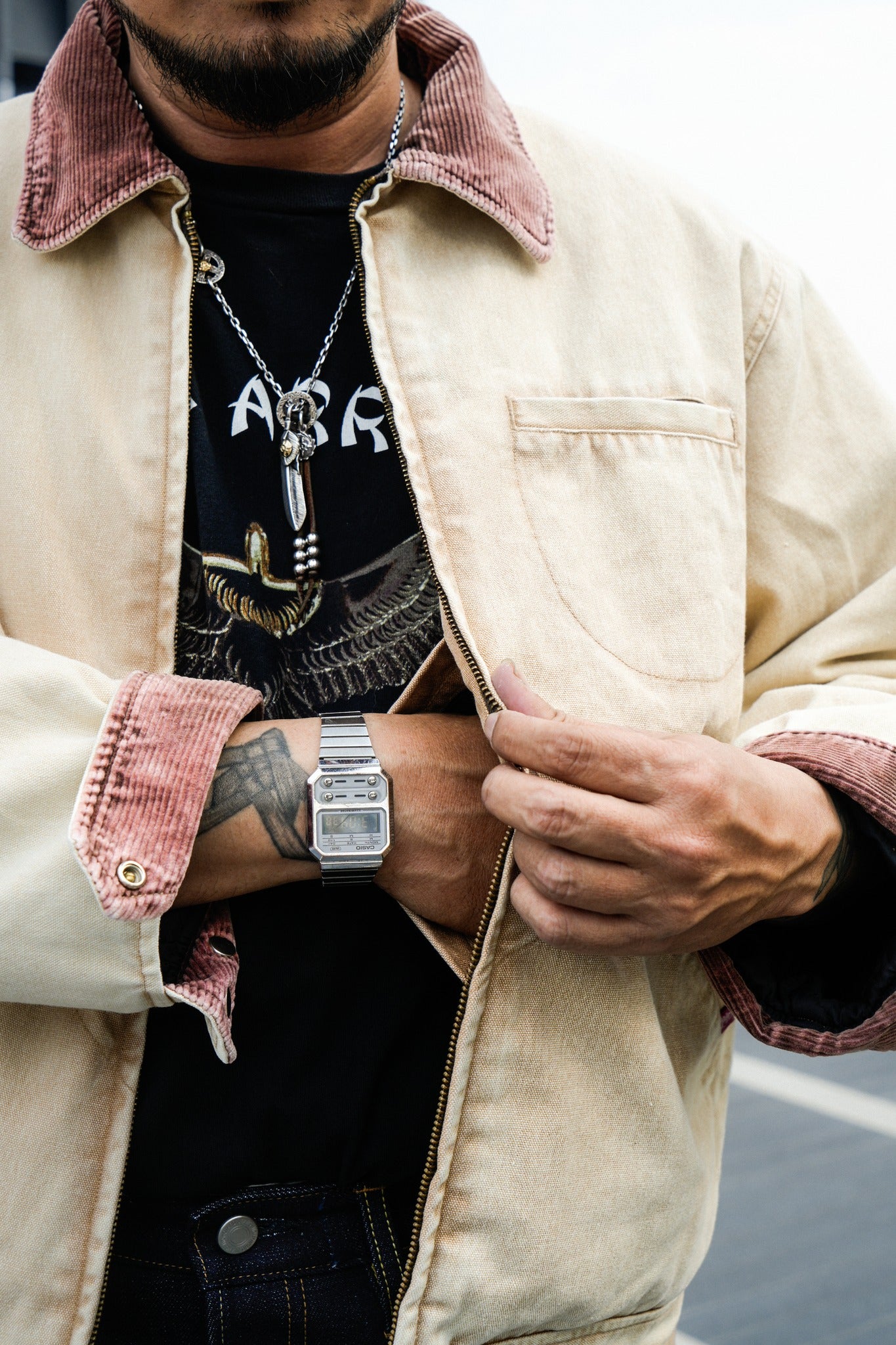 TN15781H TUF-NUT COTTON DUCK WORK JACKET AGING MODEL - CAMEL